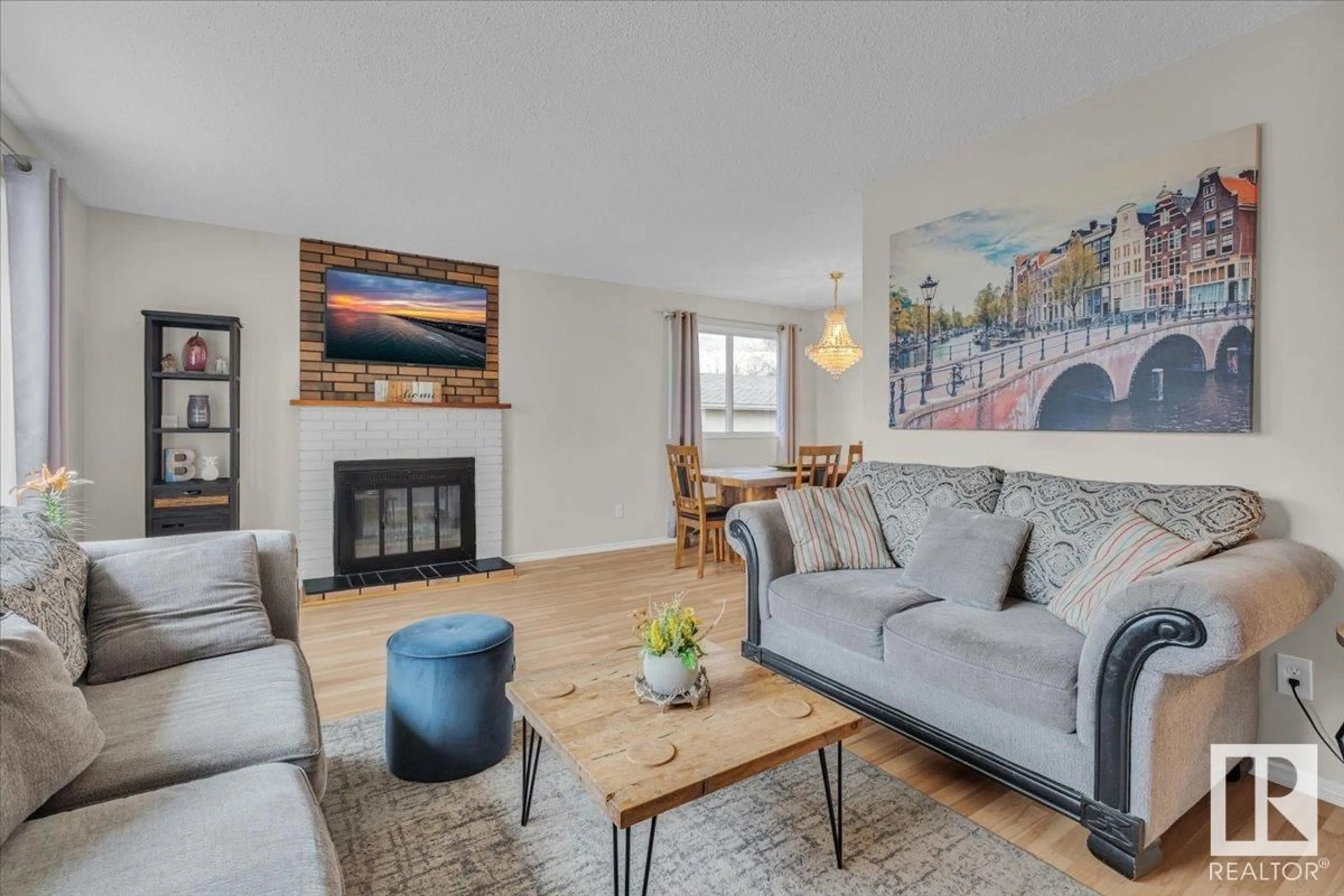 Living room with furniture, unknown for 11719 158 AV, Edmonton Alberta T5X2K3