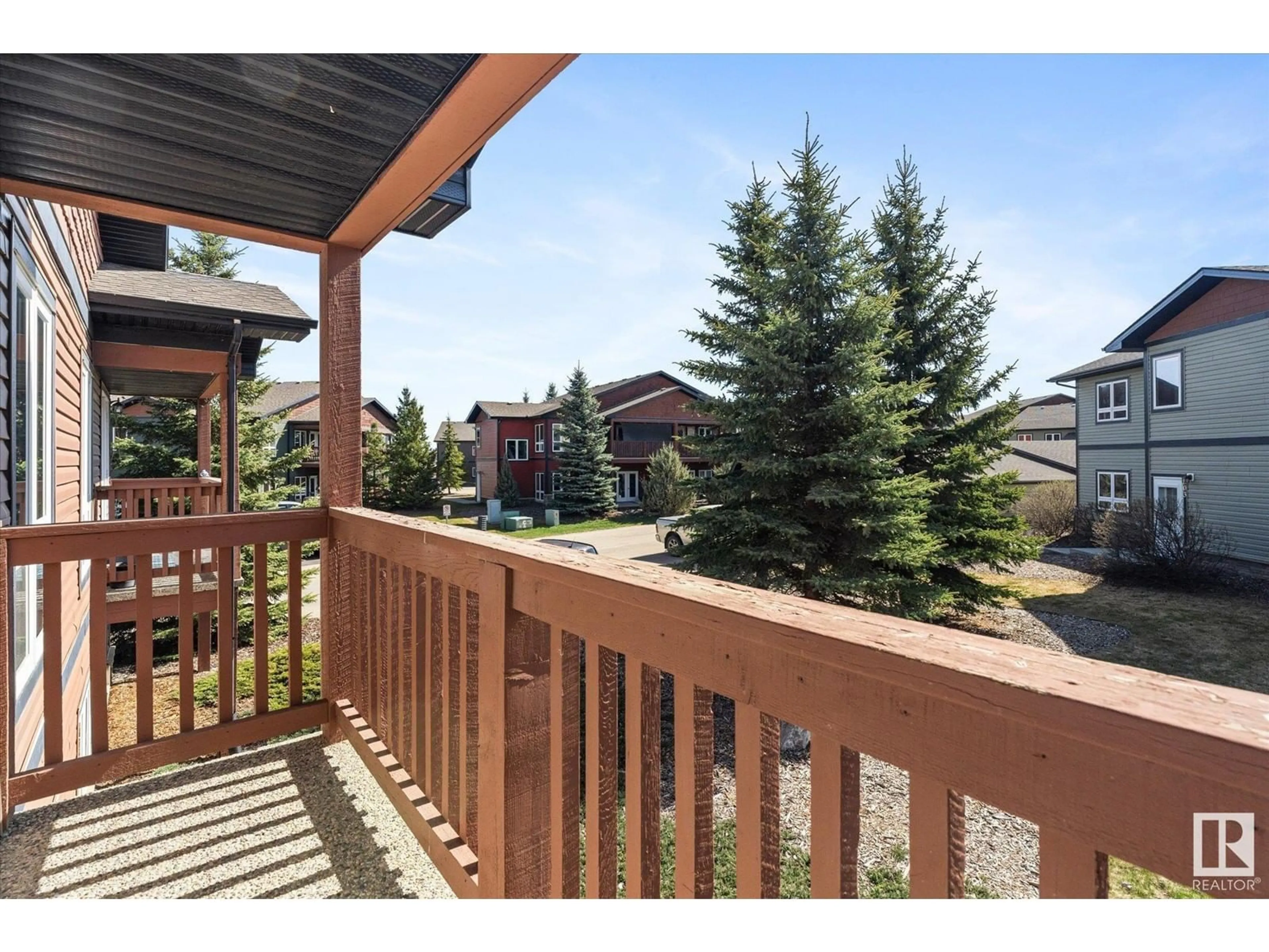 Patio, mountain view for 403 GRAYBRIAR GREENS, Stony Plain Alberta T7Z0G1