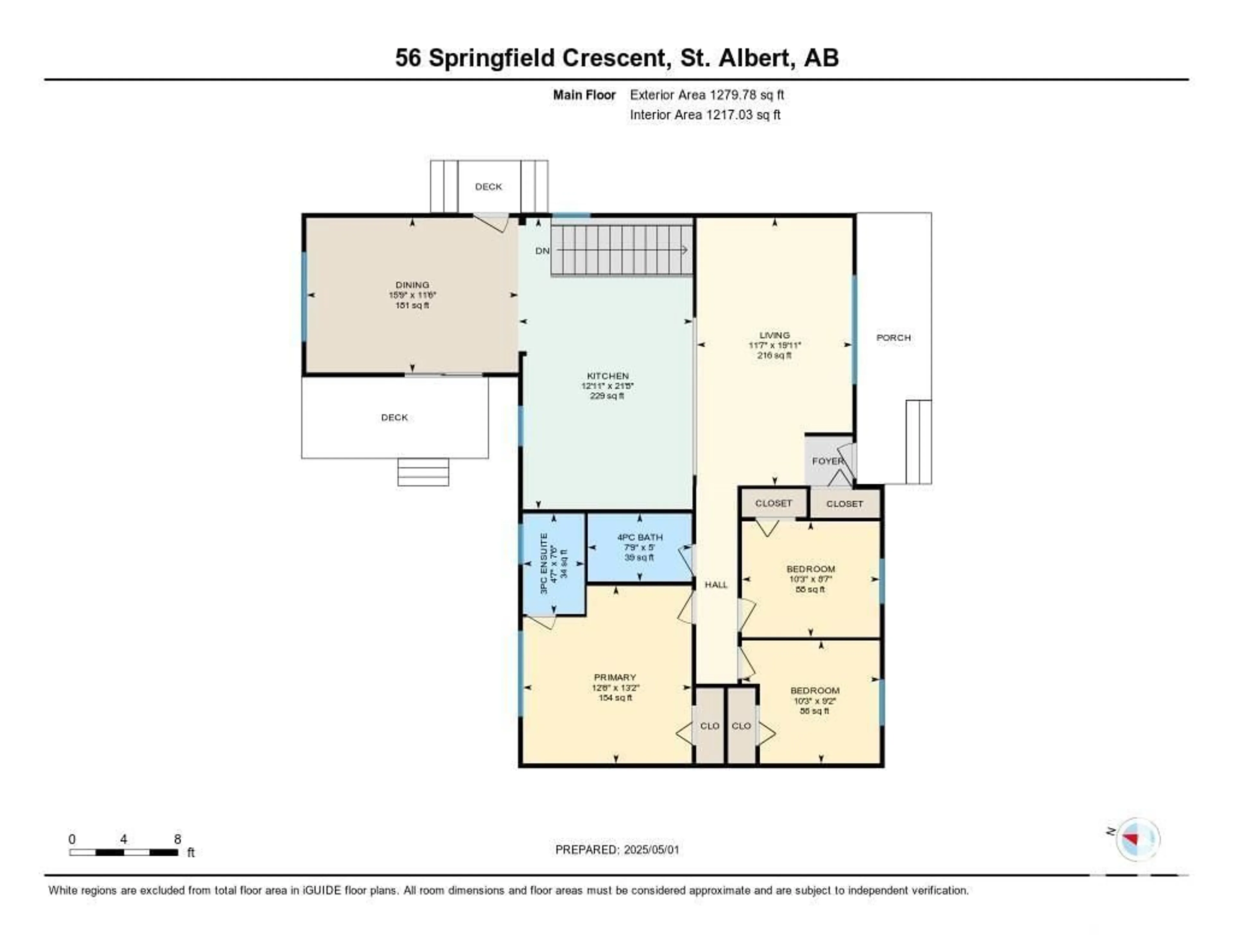 Floor plan for 56 SPRINGFIELD CR, St. Albert Alberta T8N0K1
