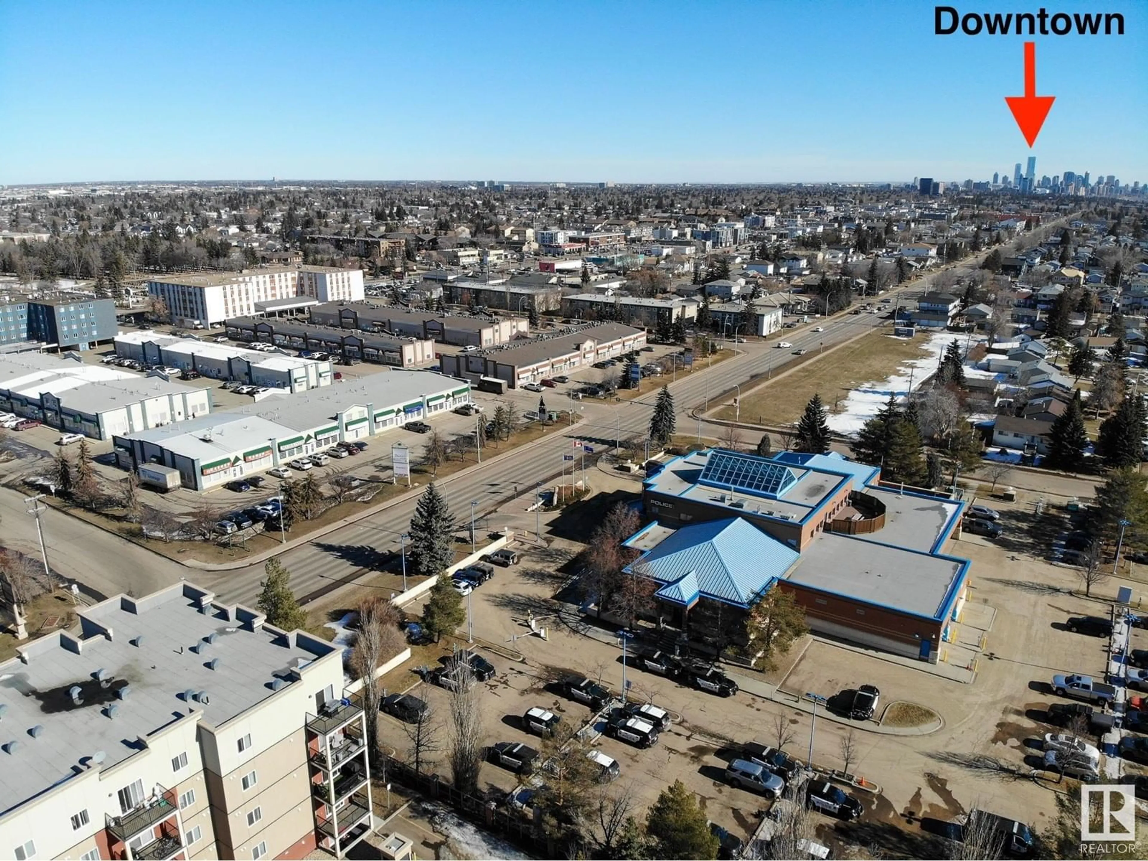 A pic from outside/outdoor area/front of a property/back of a property/a pic from drone, unknown for #101 - 9945 167 ST, Edmonton Alberta T5P0K5