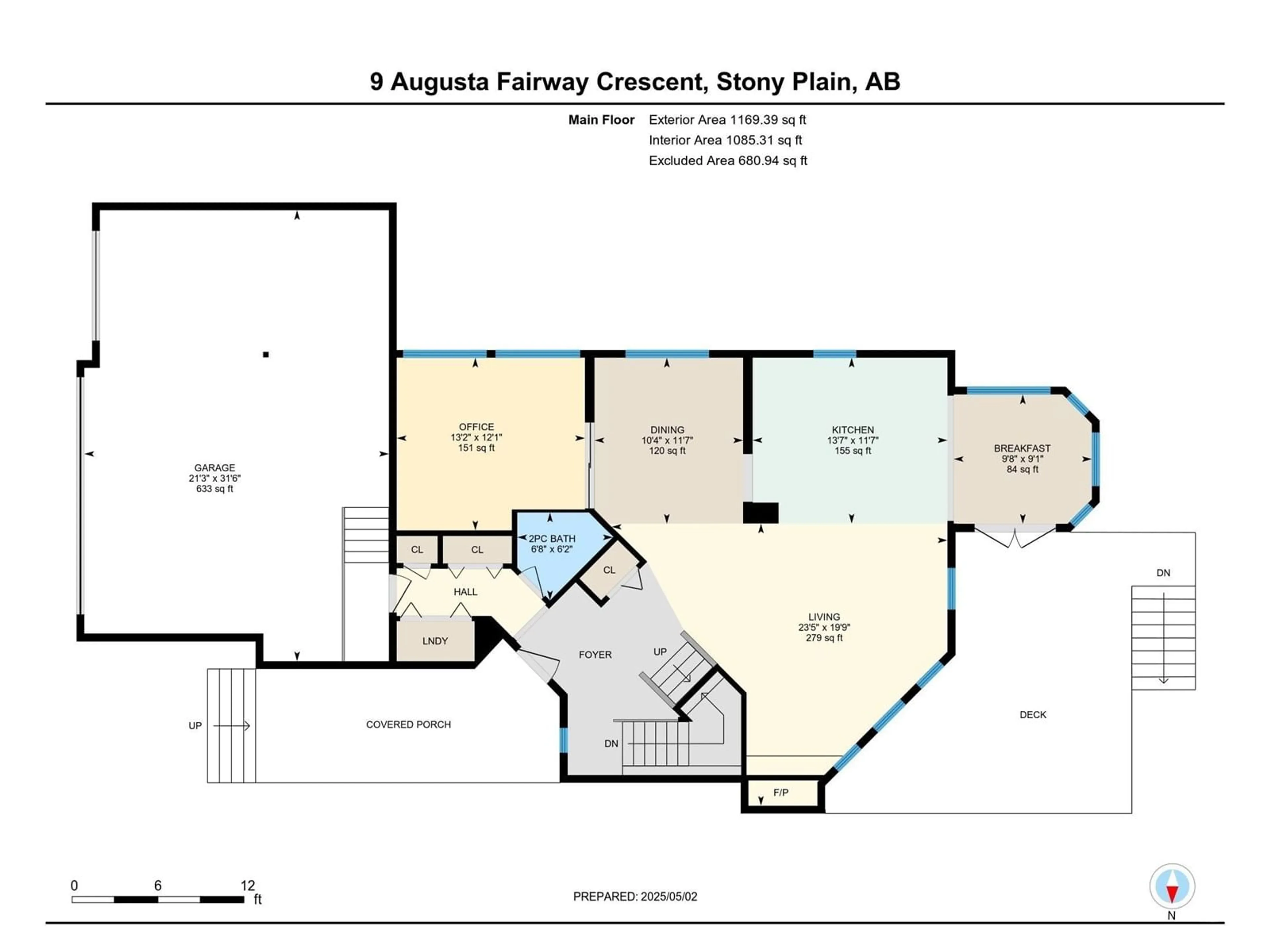 Floor plan for 9 AUGUSTA FAIRWAY, Stony Plain Alberta T7Z1M3
