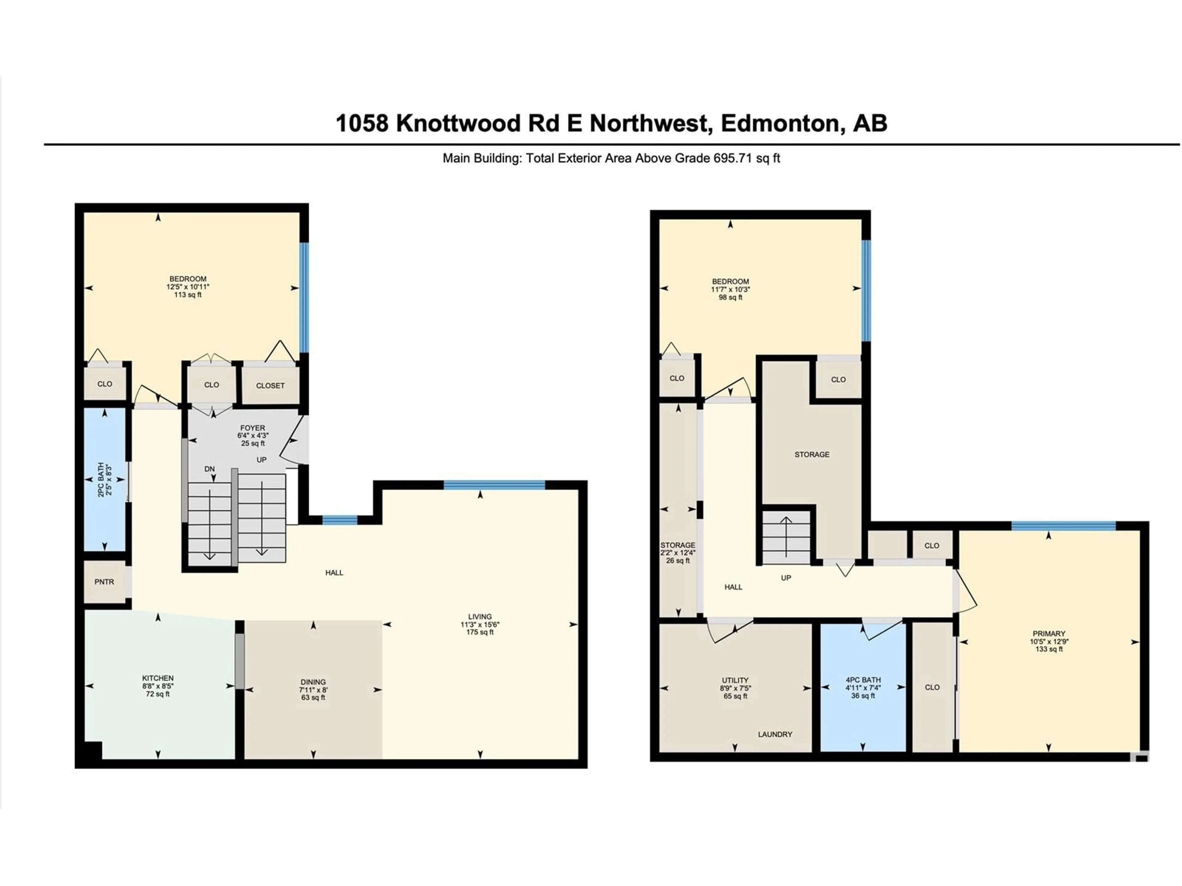 Floor plan for NW - 1058 KNOTTWOOD RD E, Edmonton Alberta T6K3R4