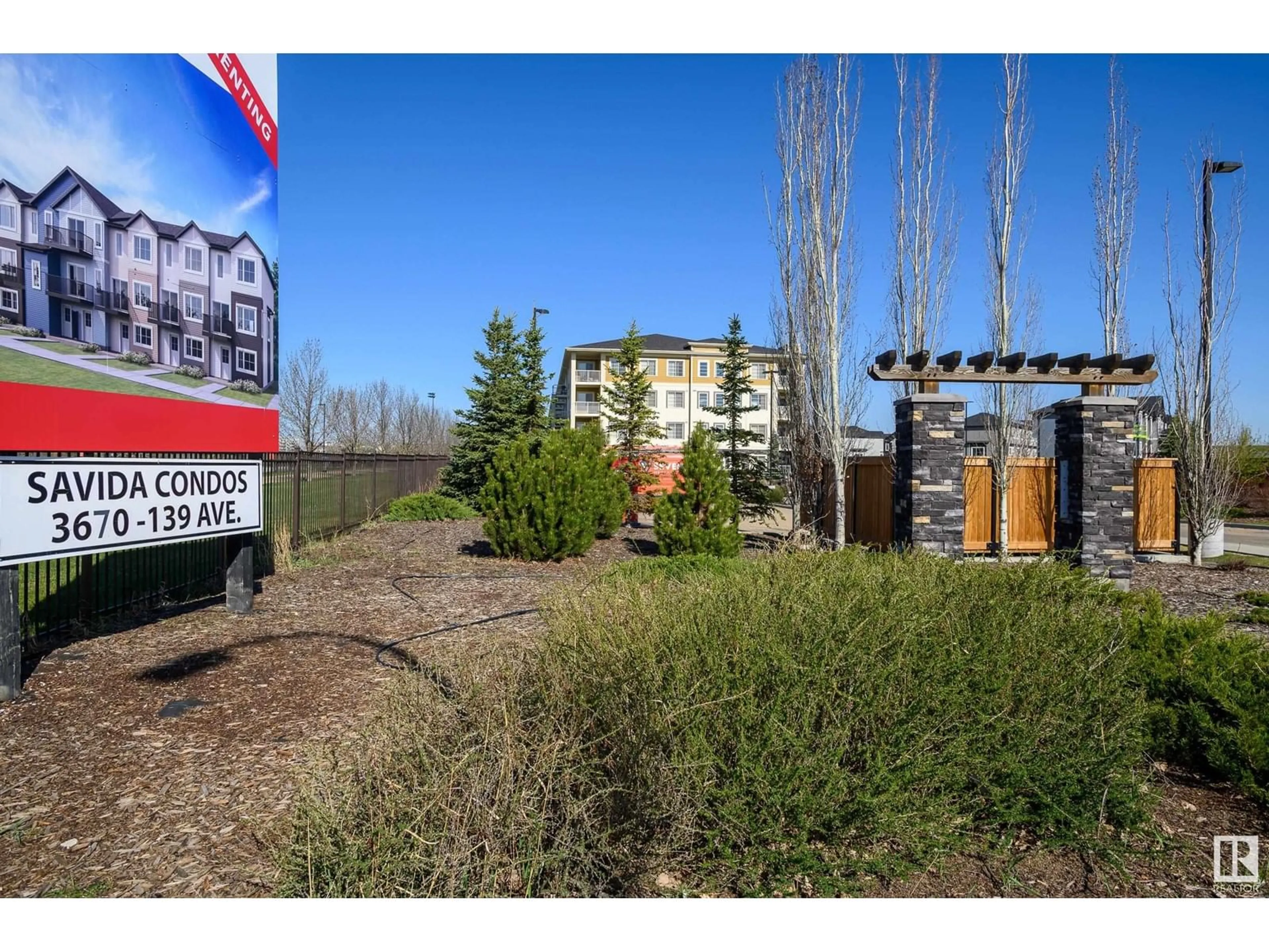 A pic from outside/outdoor area/front of a property/back of a property/a pic from drone, unknown for #306 - 3670 139 AV, Edmonton Alberta T5Y3N5