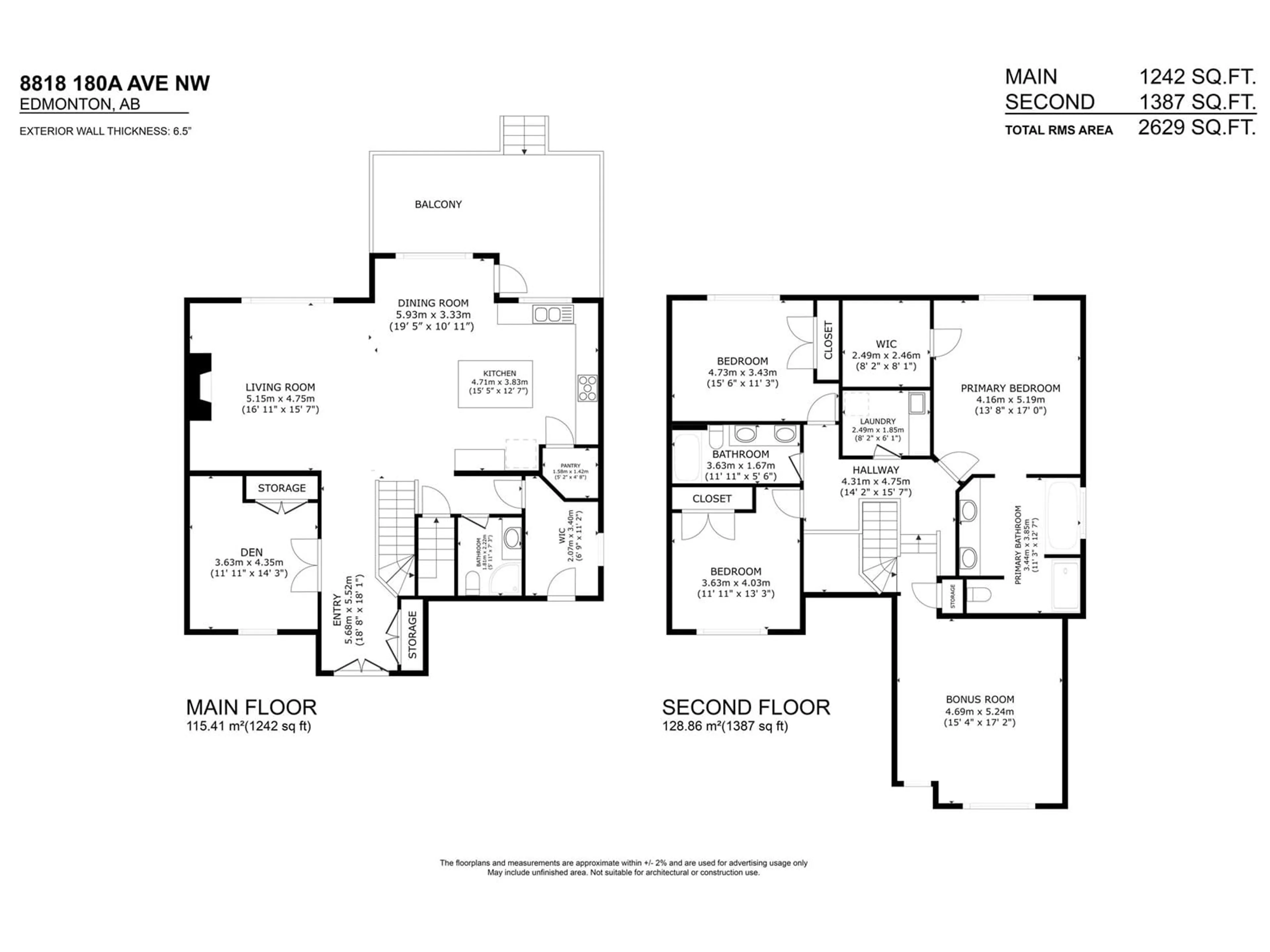 Floor plan for NW - 8818 180A AV, Edmonton Alberta T5Z0J4