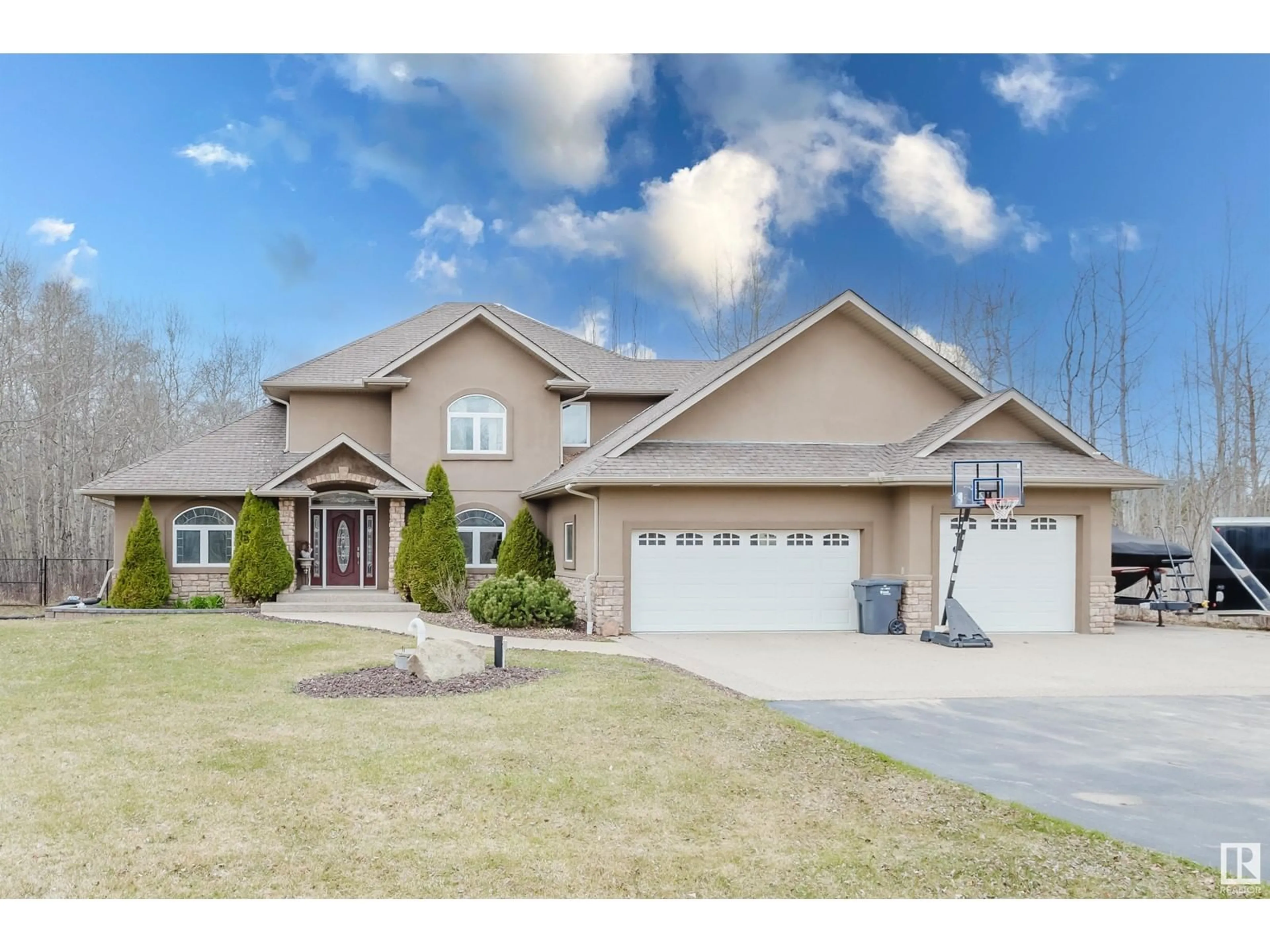 Home with brick exterior material, street for NE - 52 53122 RANGE ROAD RD, Rural Parkland County Alberta T7Y2T3
