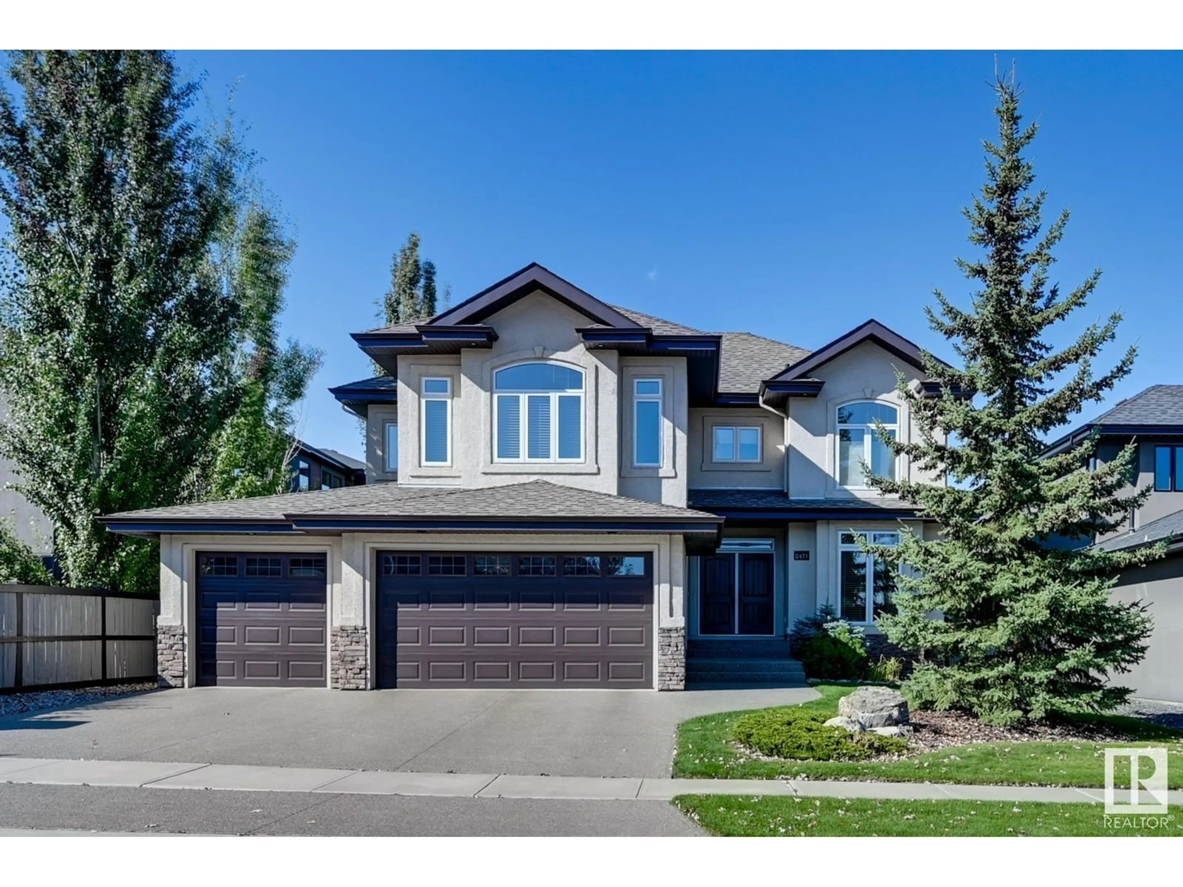 Home with vinyl exterior material, street for 2471 MARTELL CR, Edmonton Alberta T6R0M6
