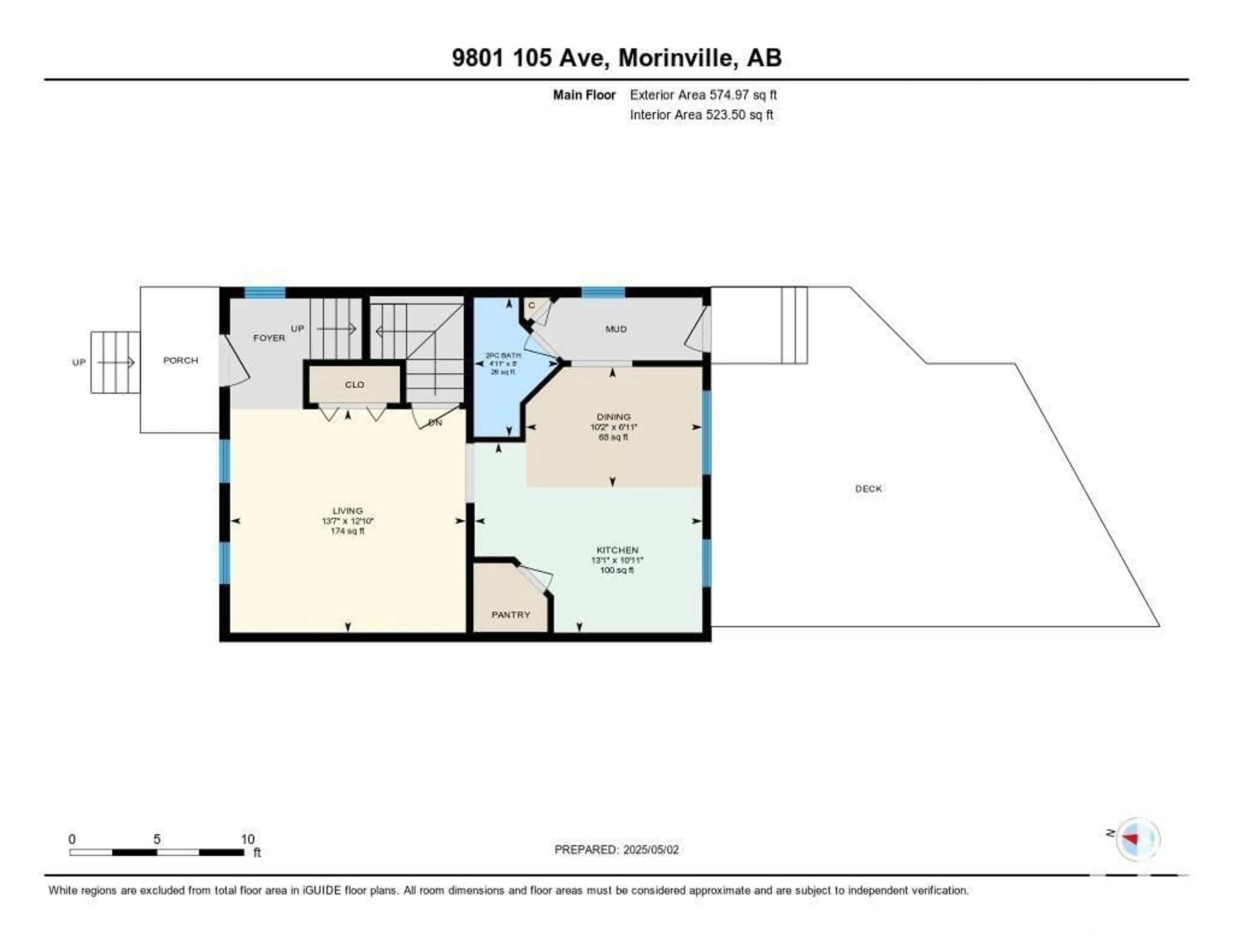 Floor plan for 9801 105 AV, Morinville Alberta T8R0B9