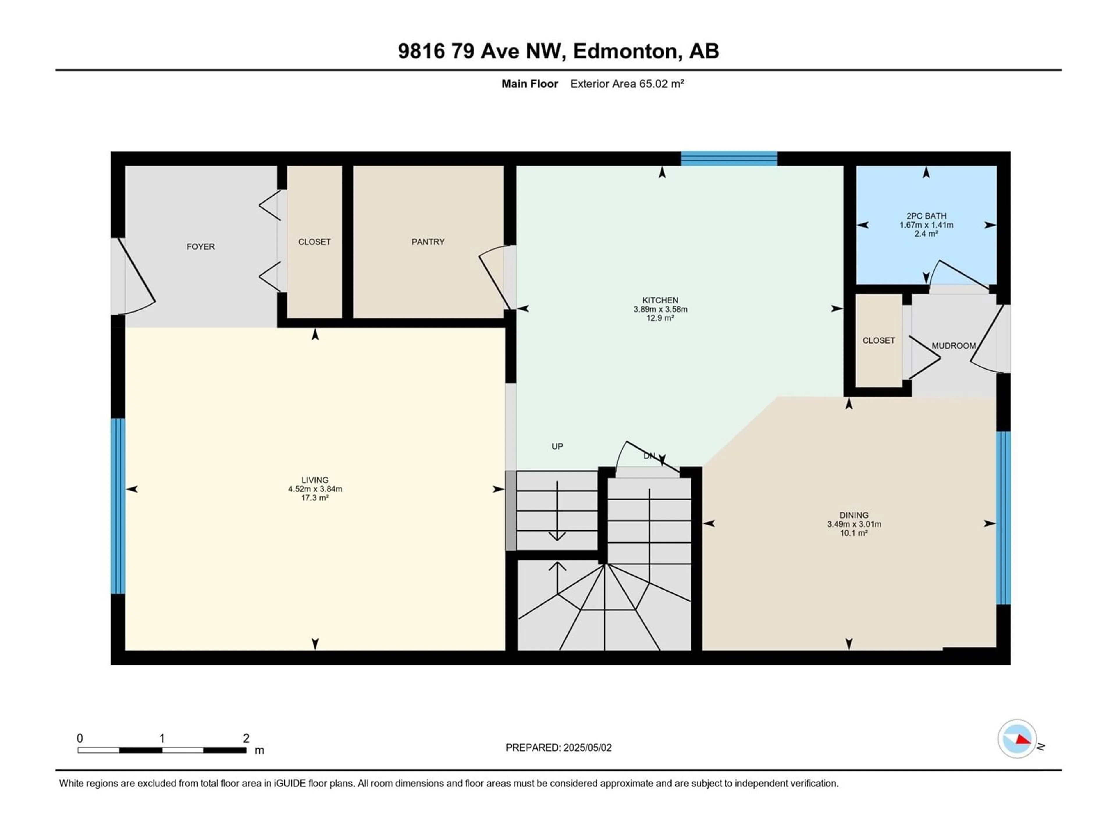 Floor plan for NW - 9816 79 AV, Edmonton Alberta T6E1R1