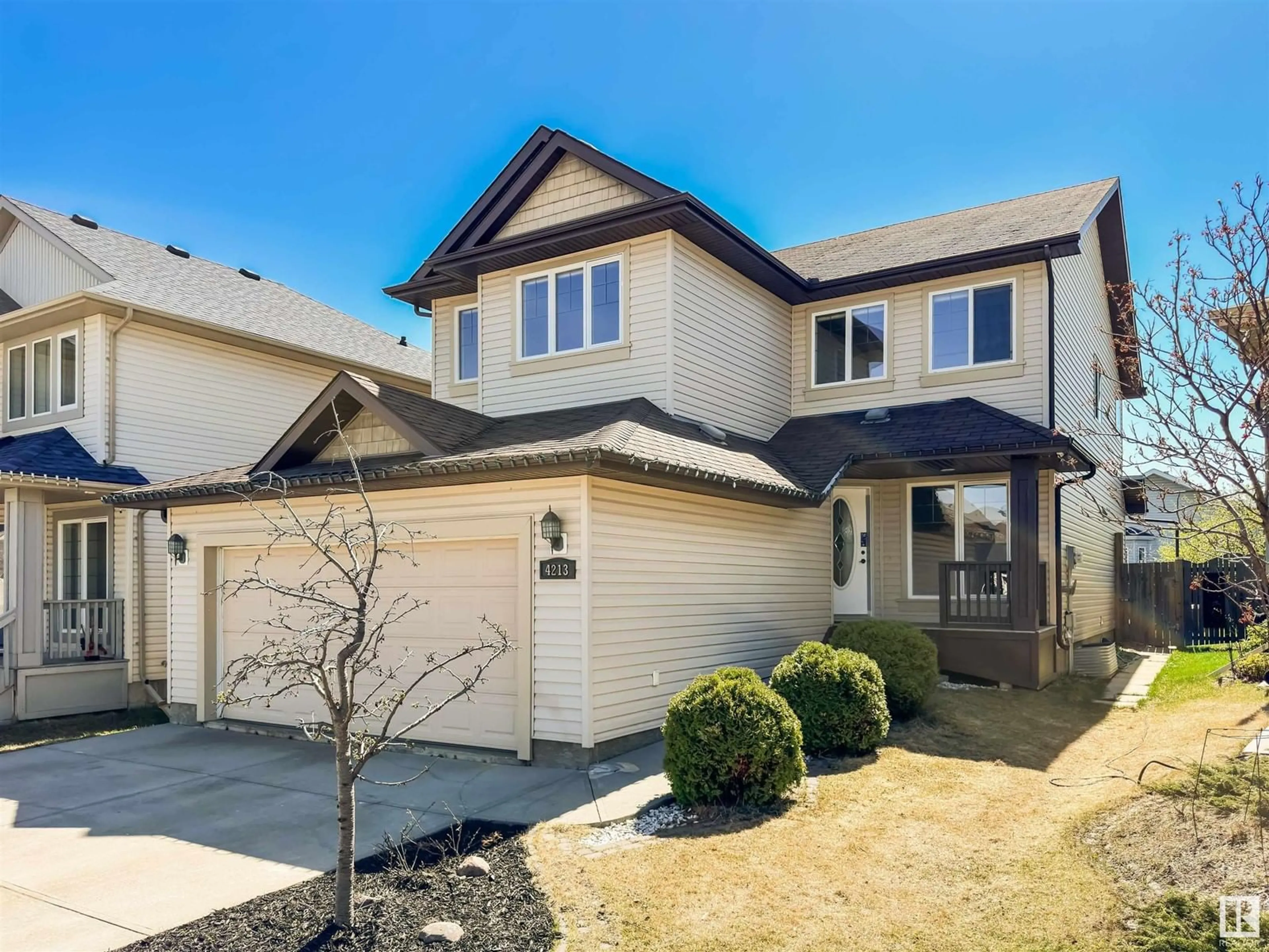 Home with vinyl exterior material, street for 4213 156A AV, Edmonton Alberta T5Y0C9