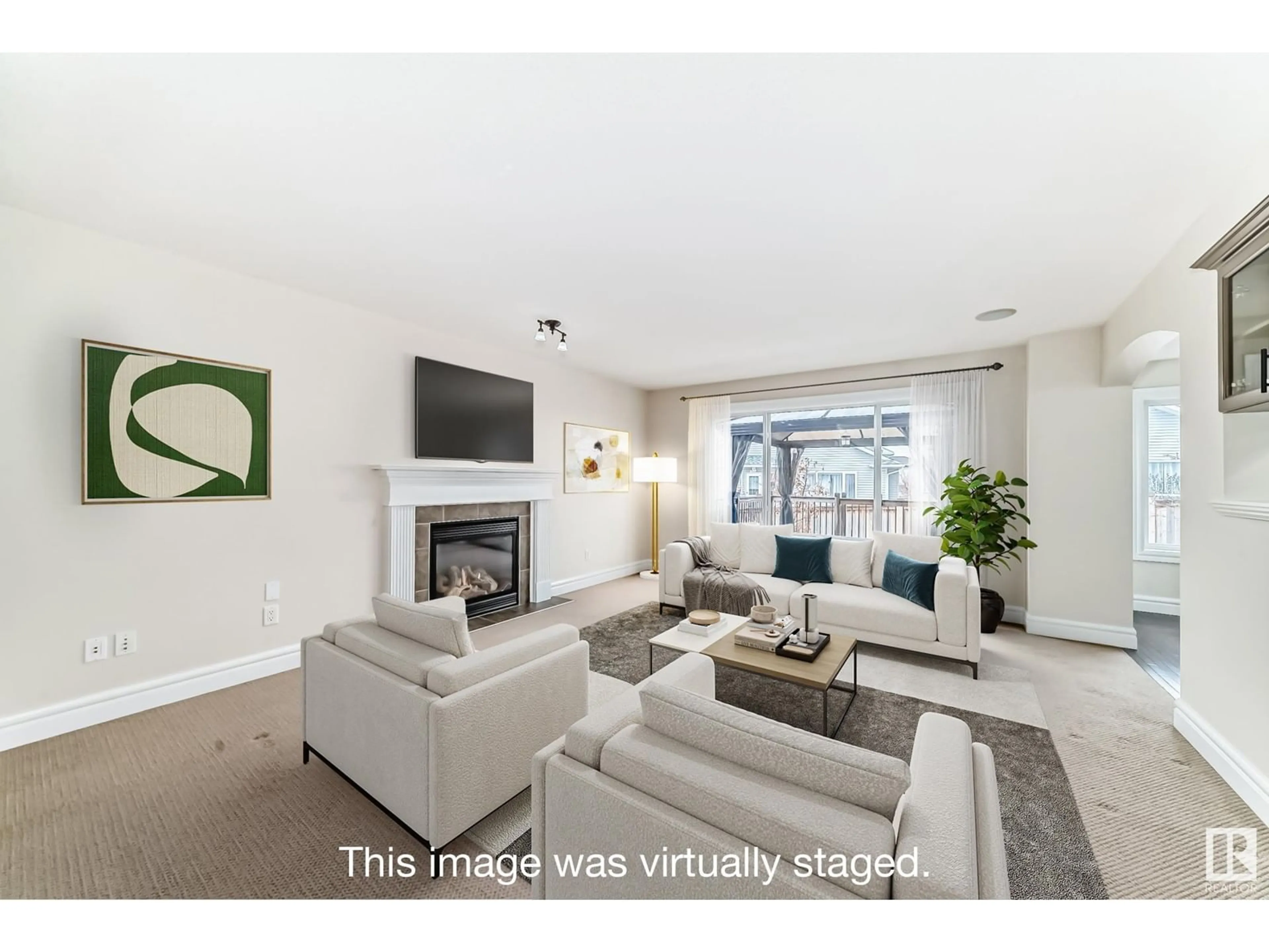 Living room with furniture, floor is not visible for 4213 156A AV, Edmonton Alberta T5Y0C9
