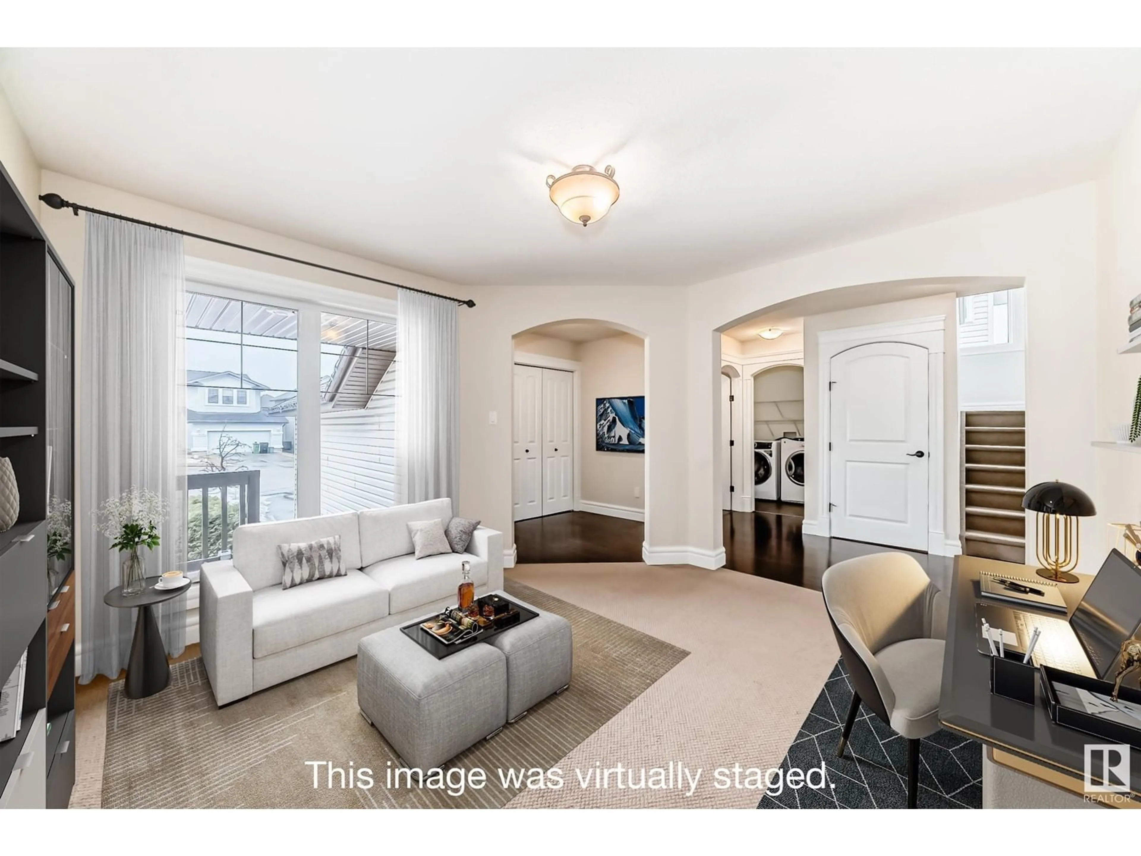 Living room with furniture, unknown for 4213 156A AV, Edmonton Alberta T5Y0C9