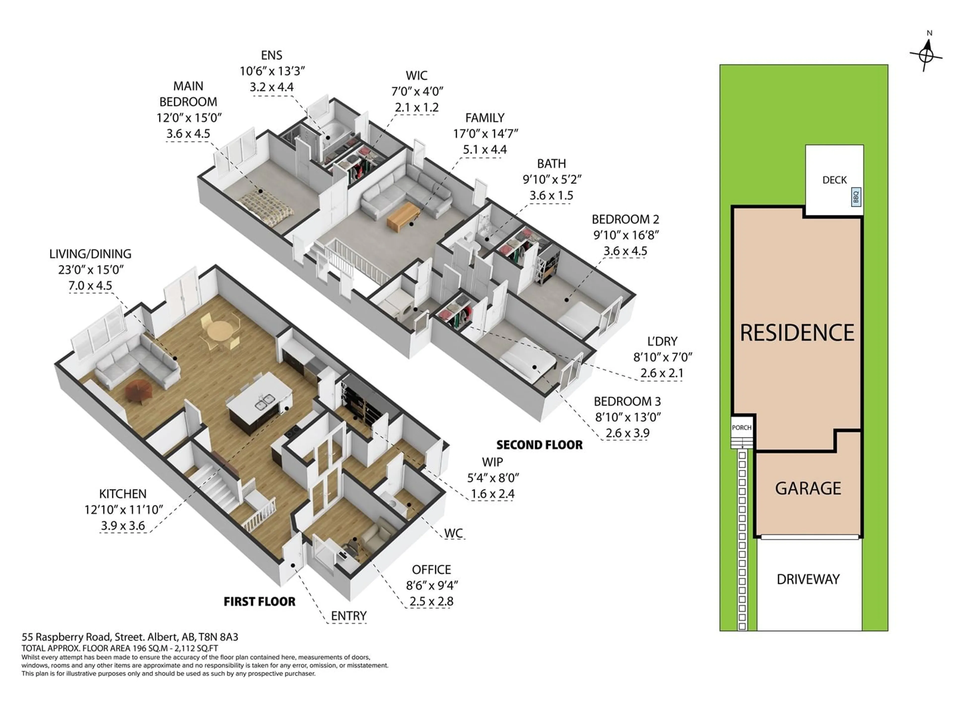 Floor plan for 55 RASPBERRY RD, St. Albert Alberta T8N8A3