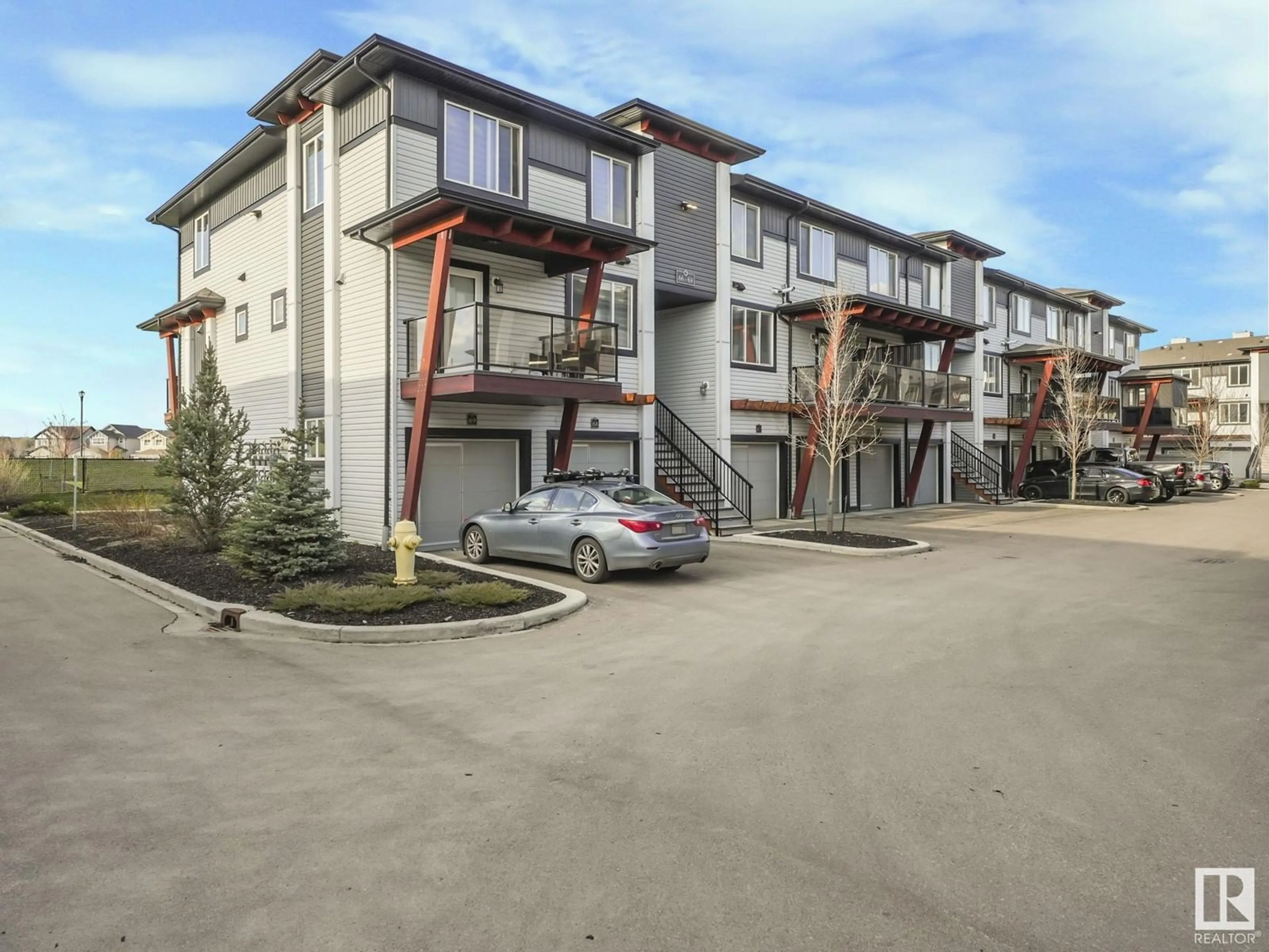 A pic from outside/outdoor area/front of a property/back of a property/a pic from drone, street for 66 - 446 ALLARD BV, Edmonton Alberta T6W3S7