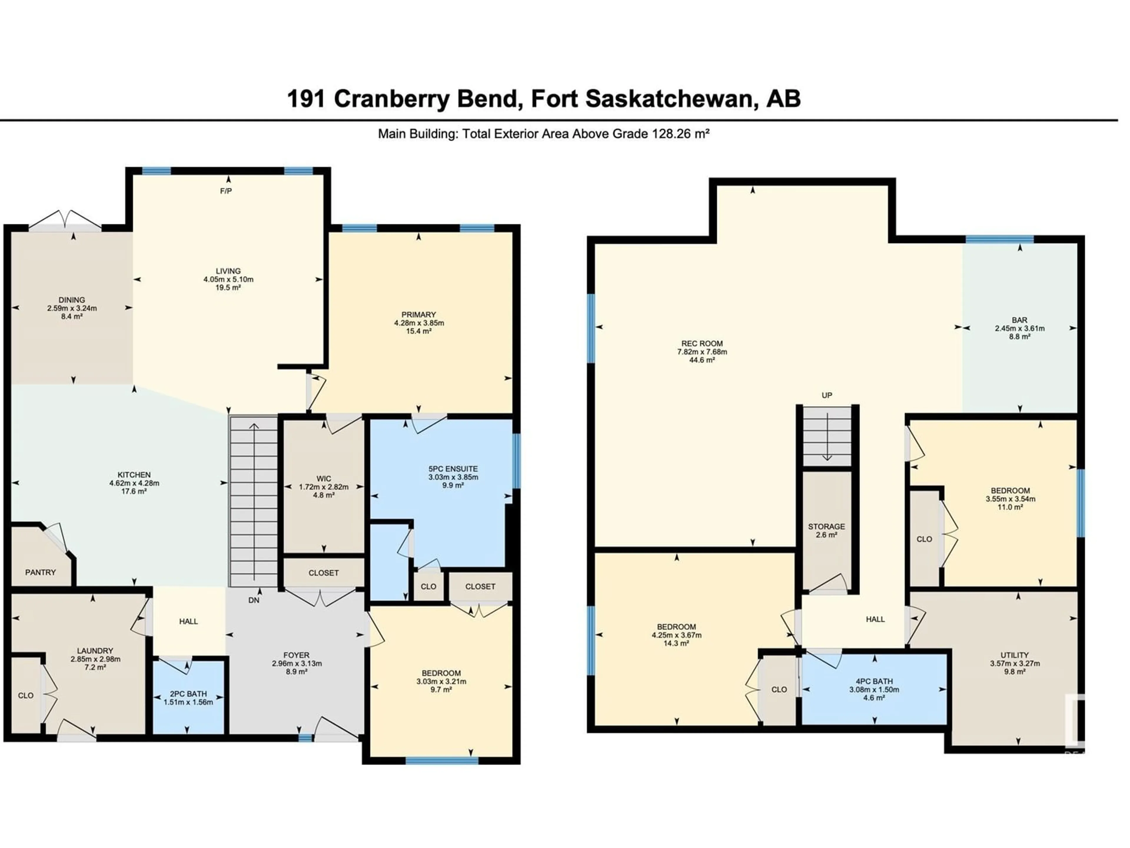 Floor plan for 191 CRANBERRY BN, Fort Saskatchewan Alberta T8L0R5