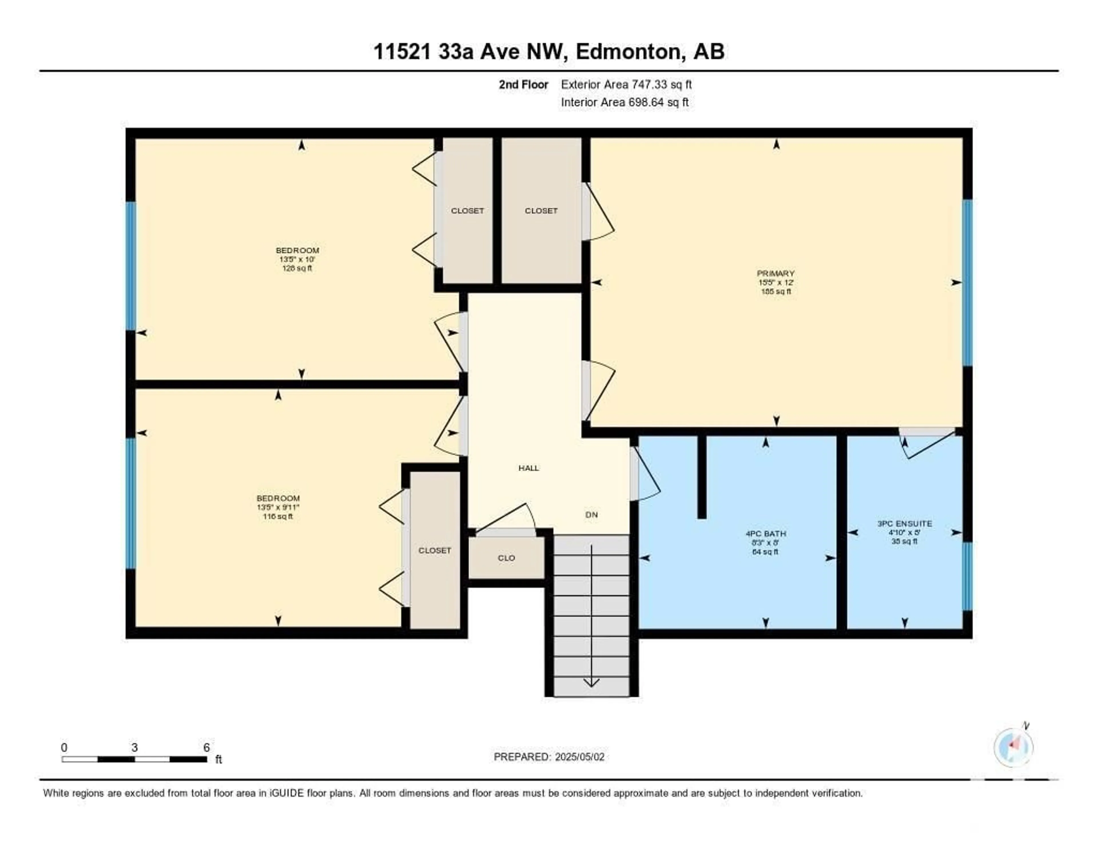 Floor plan for 11521 33A AV, Edmonton Alberta T6J3H2