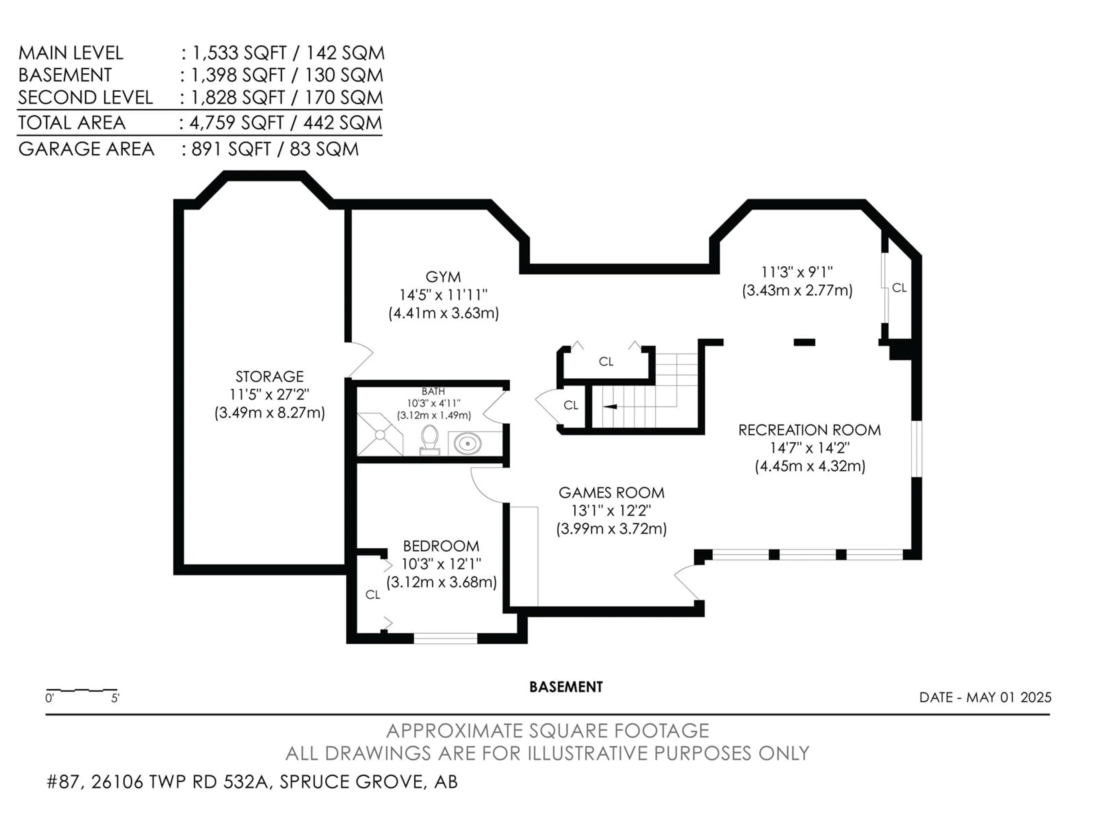 Floor plan for #87 - 26106 TWP ROAD 532 A, Rural Parkland County Alberta T7Y1A3