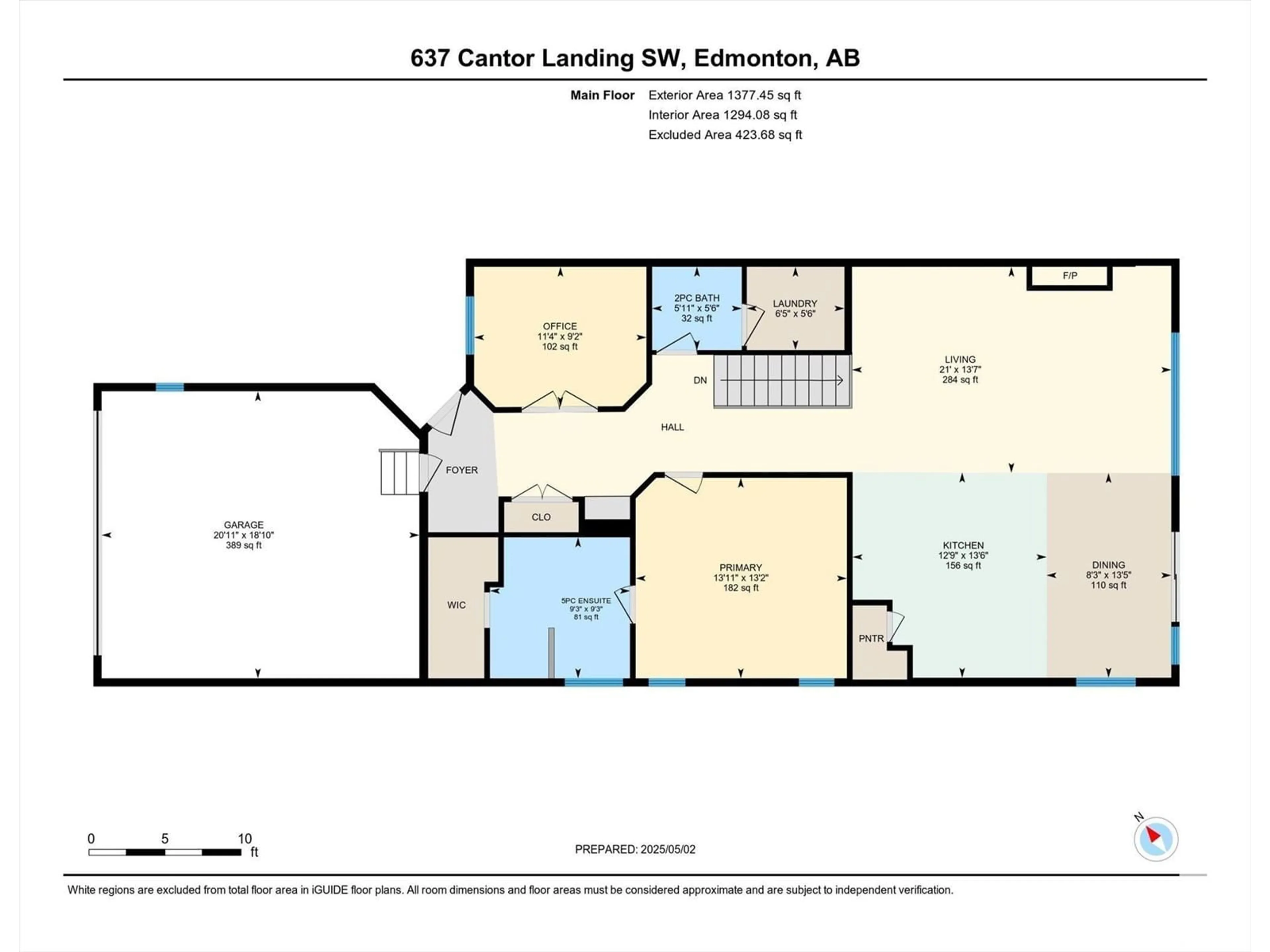 Floor plan for 637 CANTOR LD, Edmonton Alberta T6W1S4