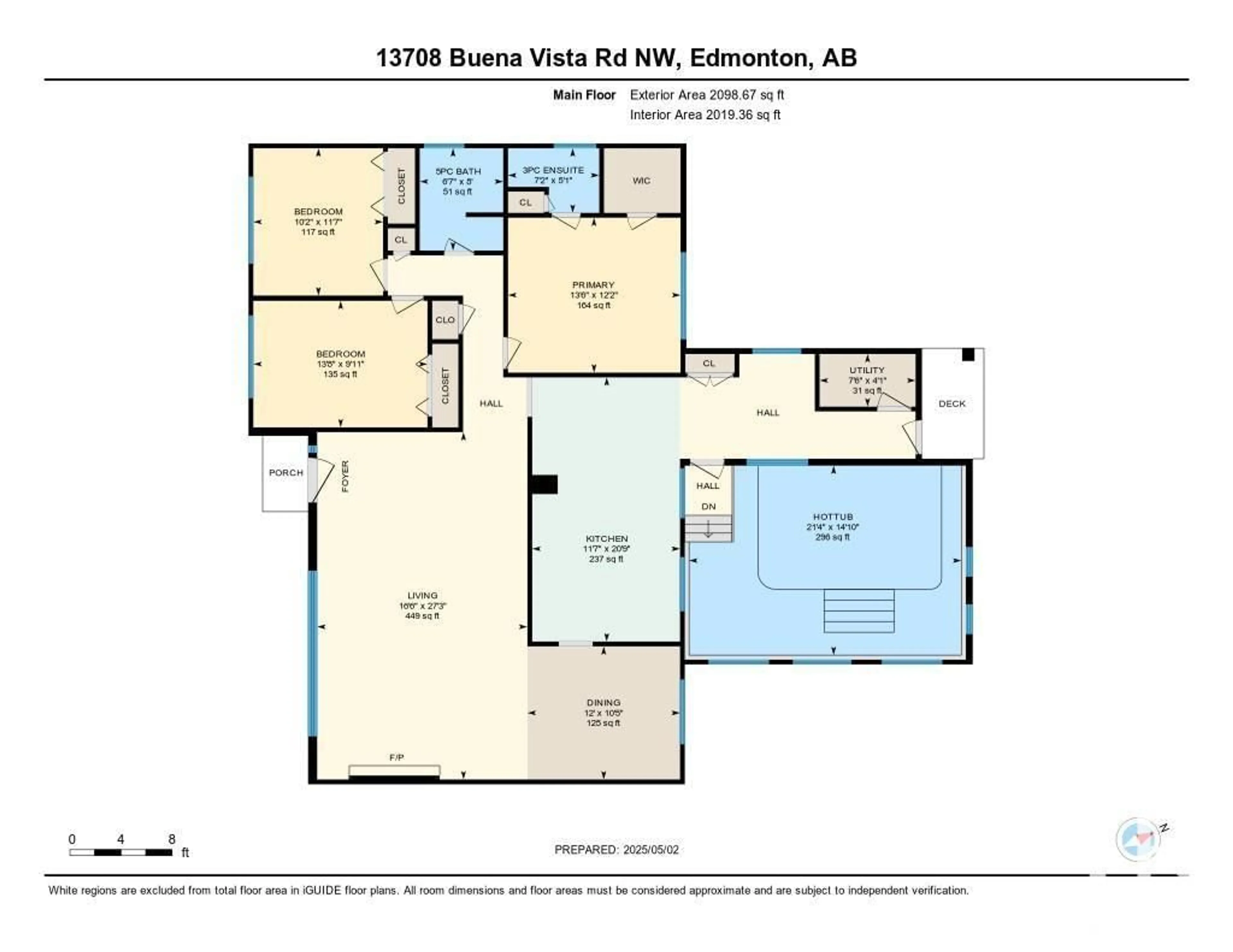 Floor plan for 13708 BUENA VISTA RD, Edmonton Alberta T5R5R6