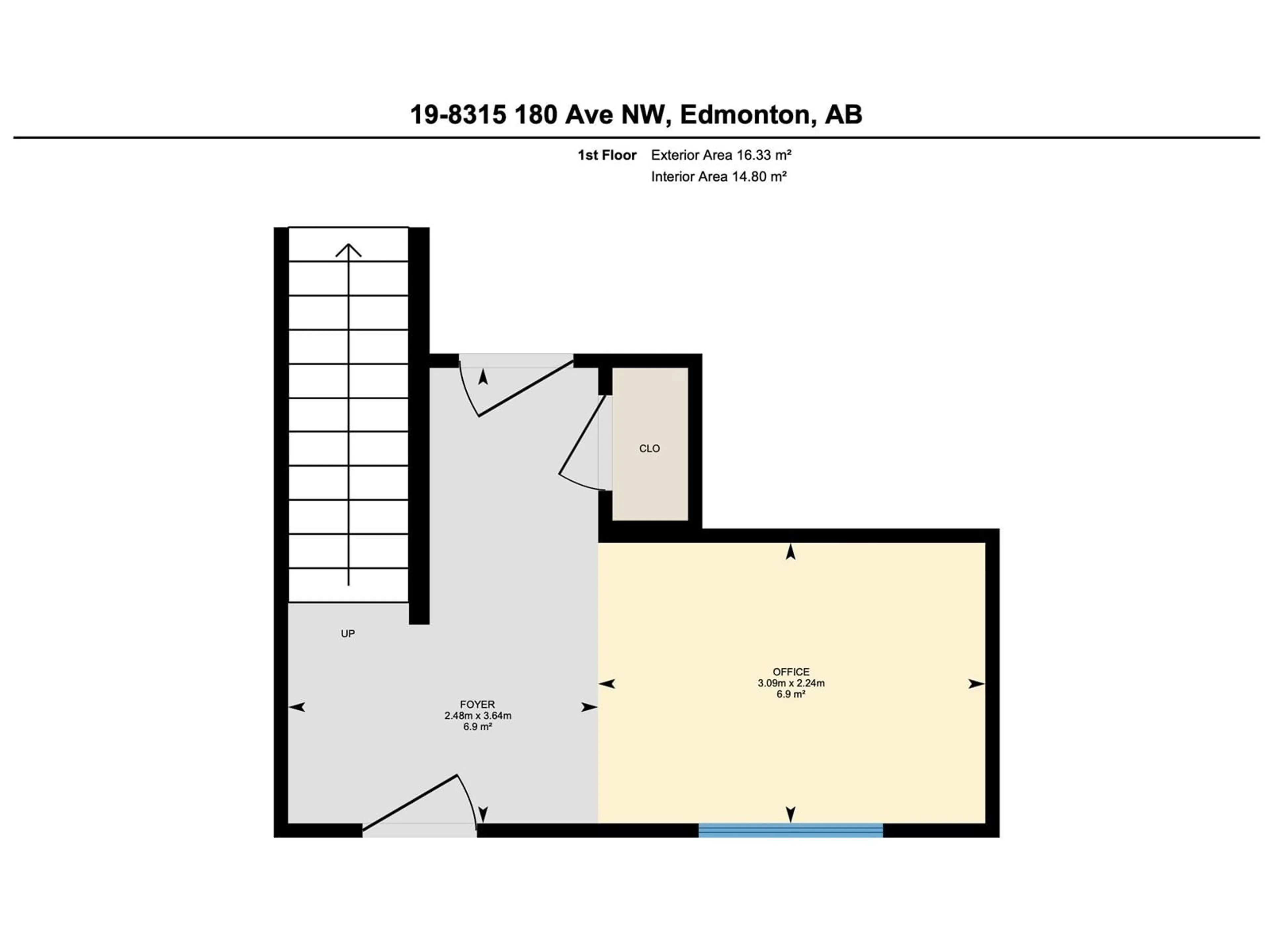 Floor plan for 19 8315 180 AV NW, Edmonton Alberta T5Z0J2