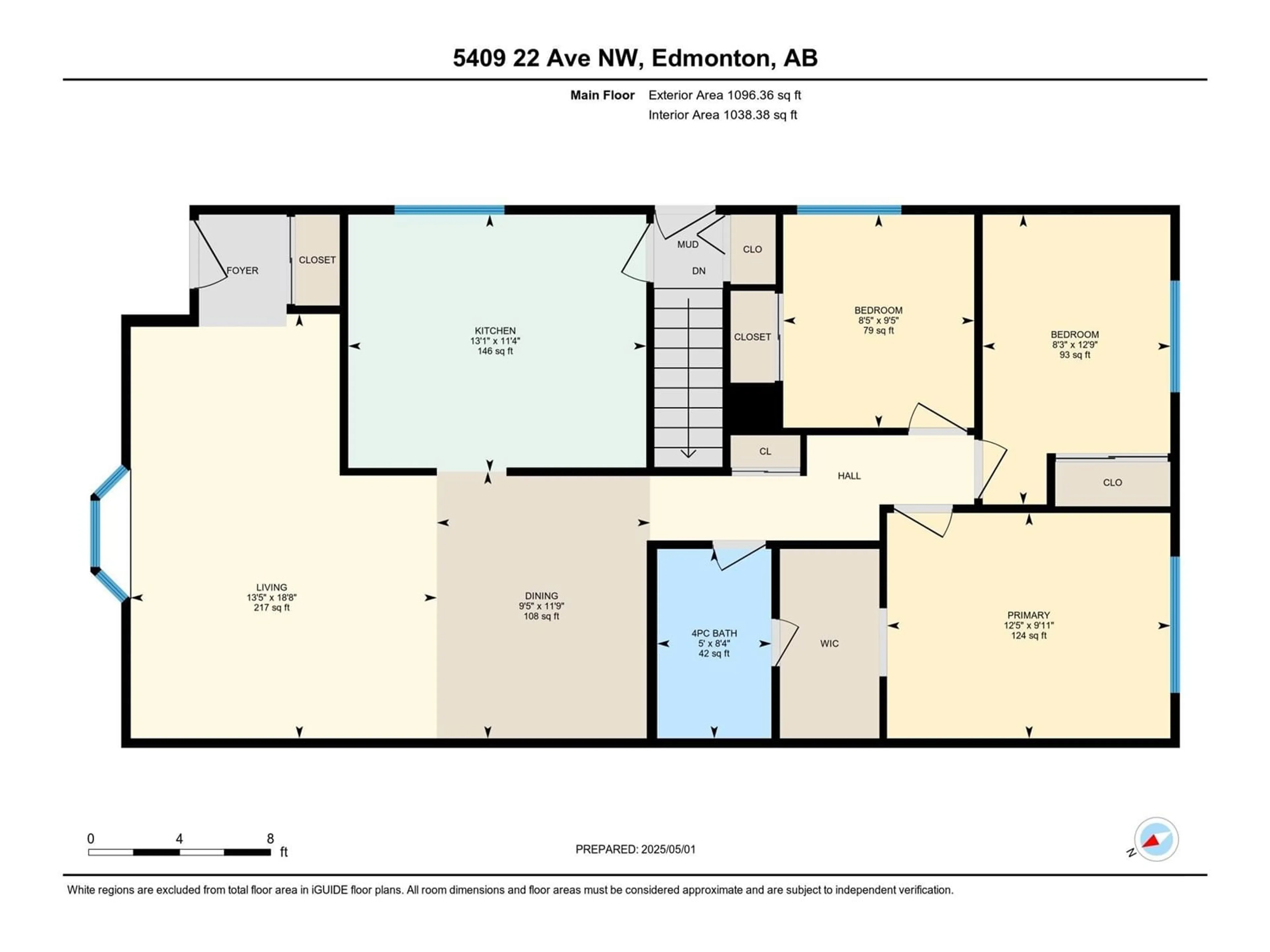Floor plan for 5409 22 AV, Edmonton Alberta T6L4V1