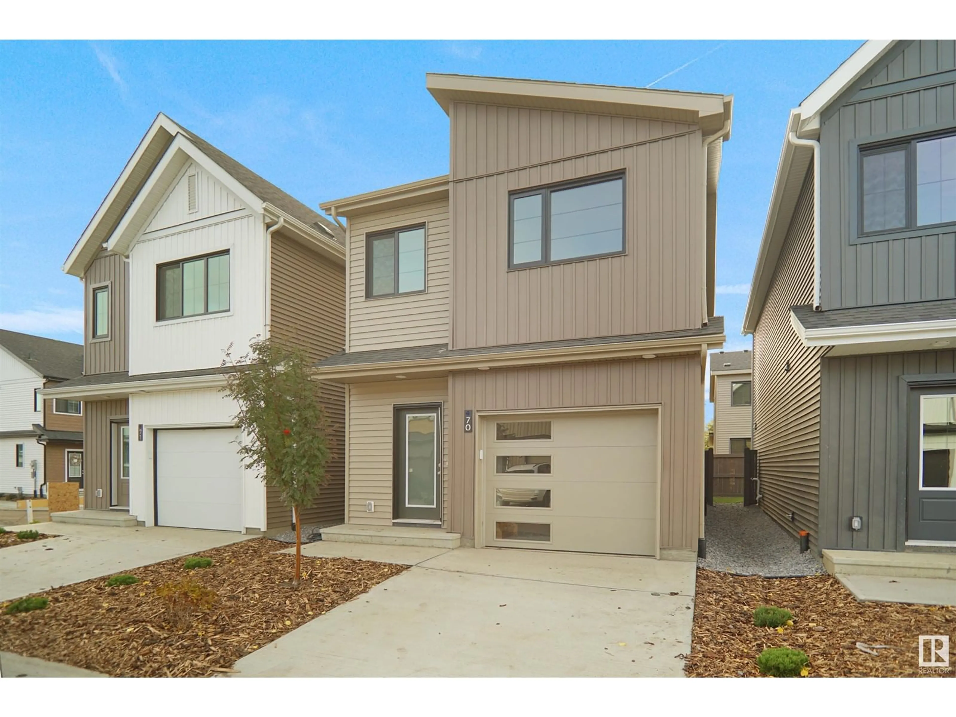 Home with vinyl exterior material, street for 21 - 1430 ASTER WY, Edmonton Alberta T6T2N8