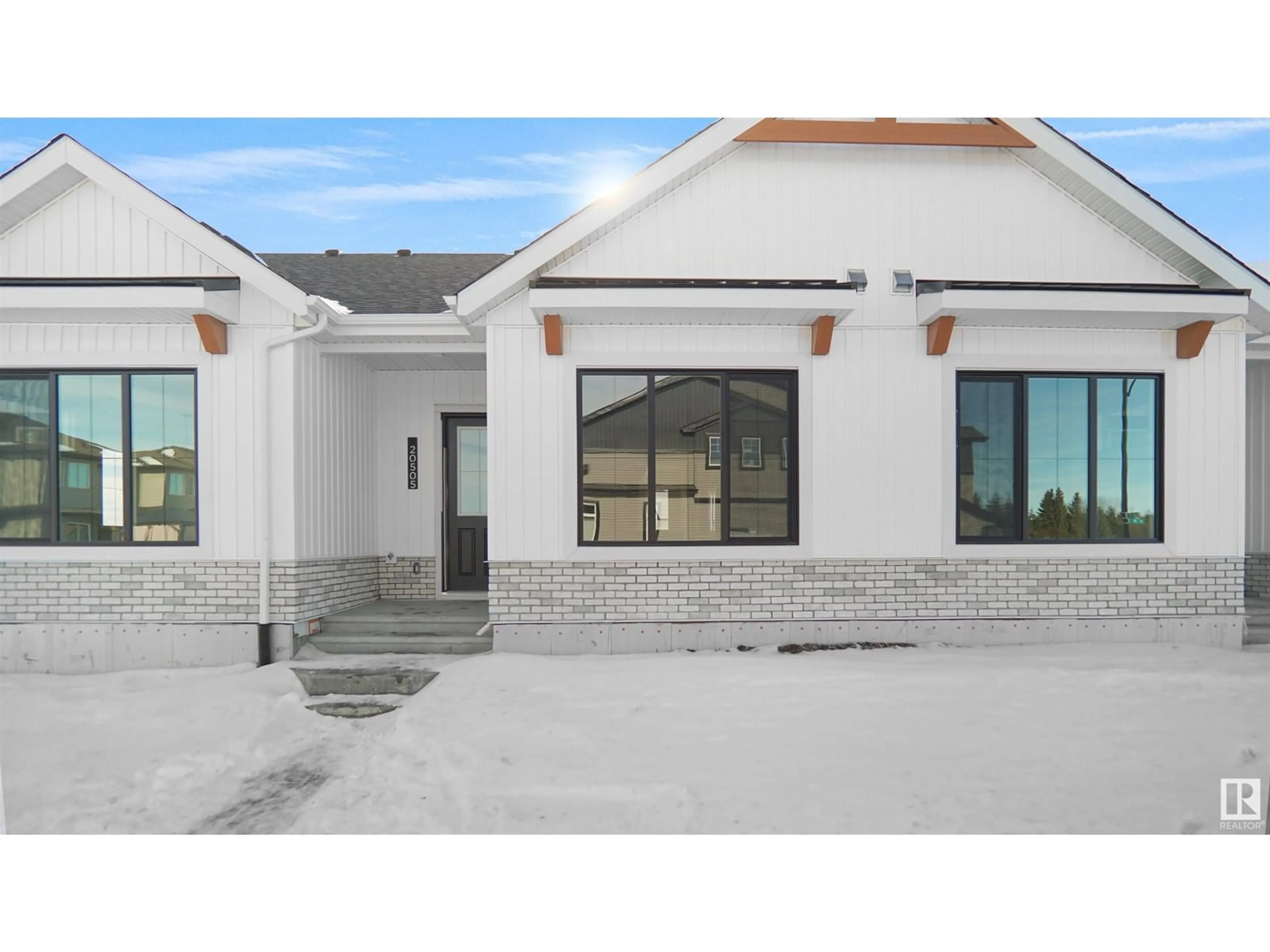 Home with brick exterior material, street for 20505 42 AV, Edmonton Alberta T6M0R8