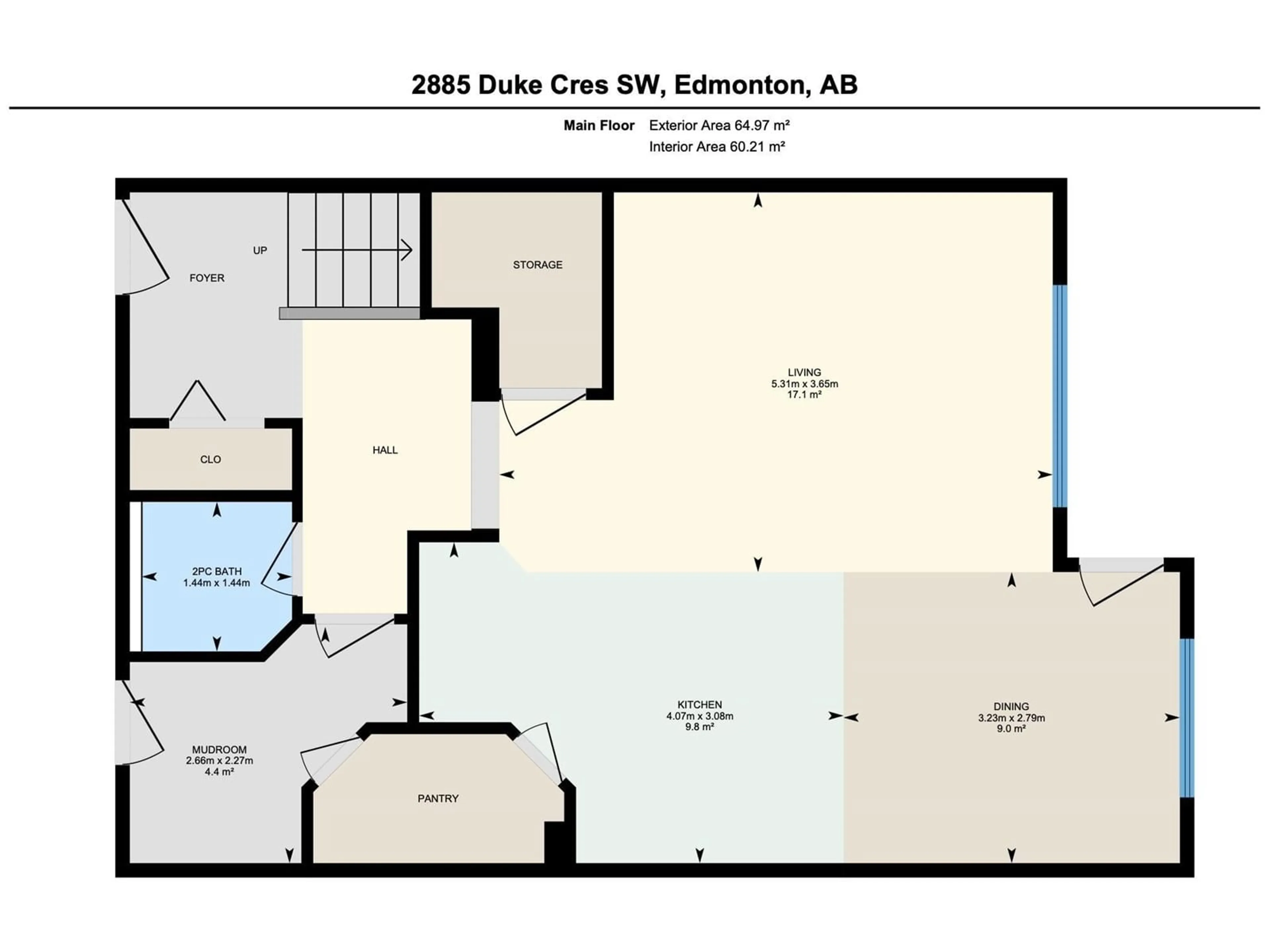 Floor plan for 2885 DUKE CR, Edmonton Alberta T6W3Y4