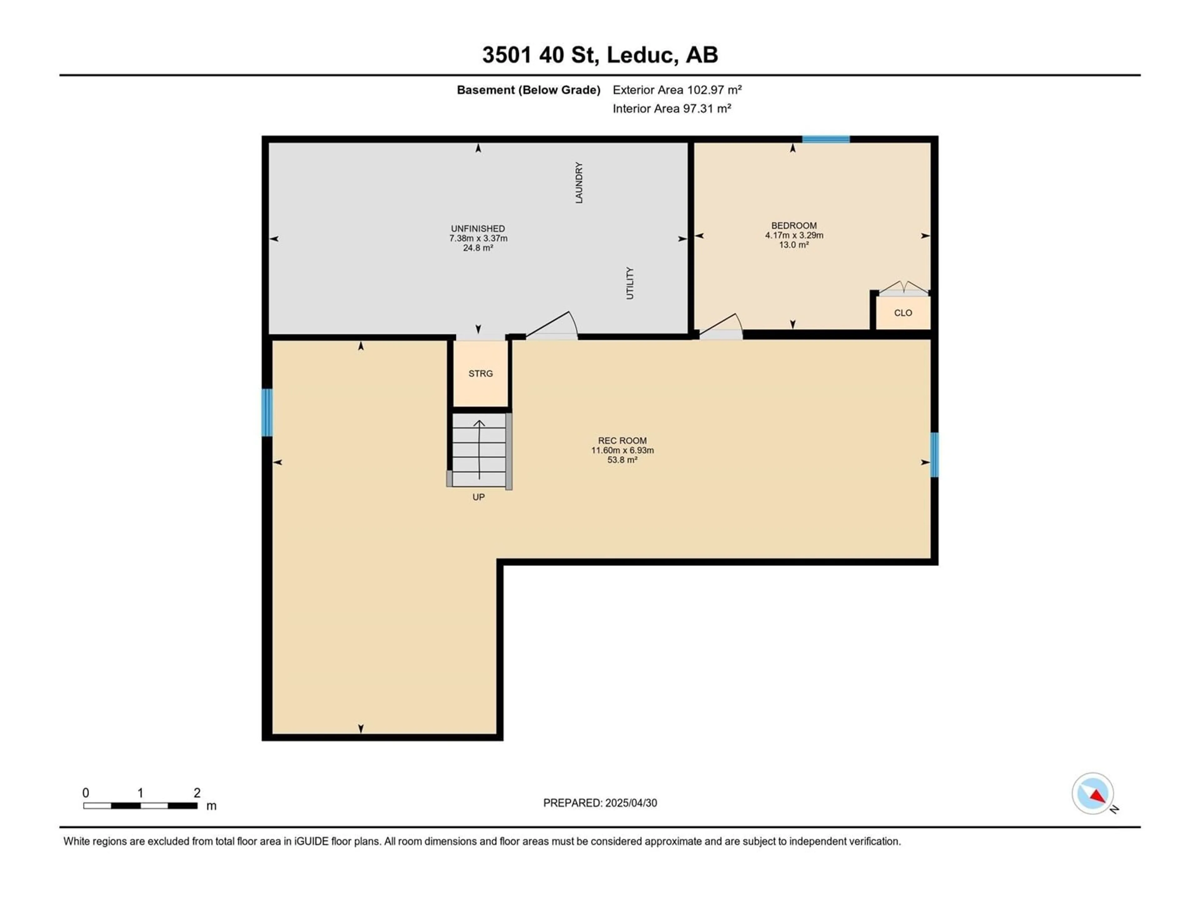 Floor plan for 3501 40 ST, Leduc Alberta T9E6C8