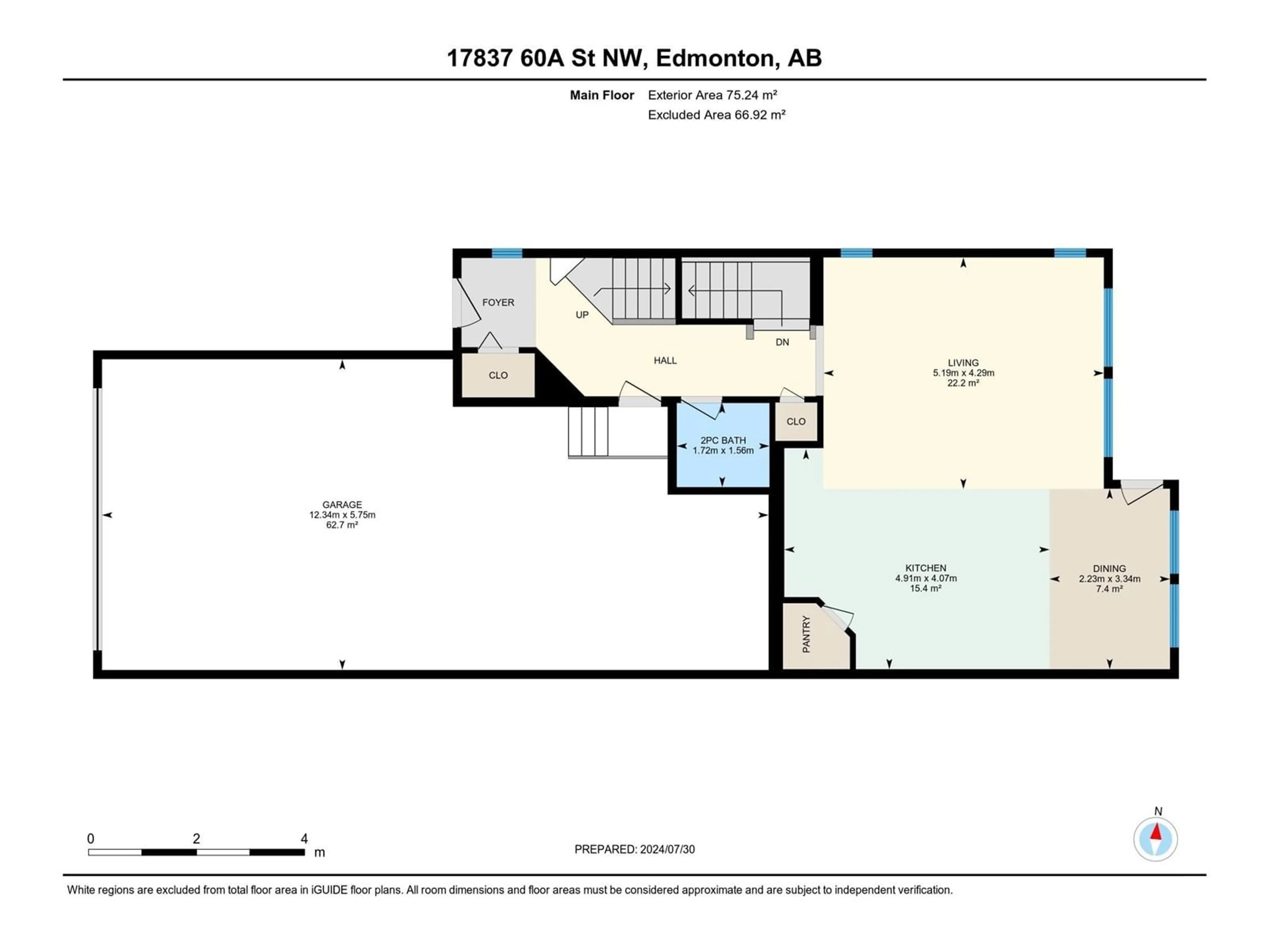 Floor plan for NW - 17837 60A ST, Edmonton Alberta T5Y3T2