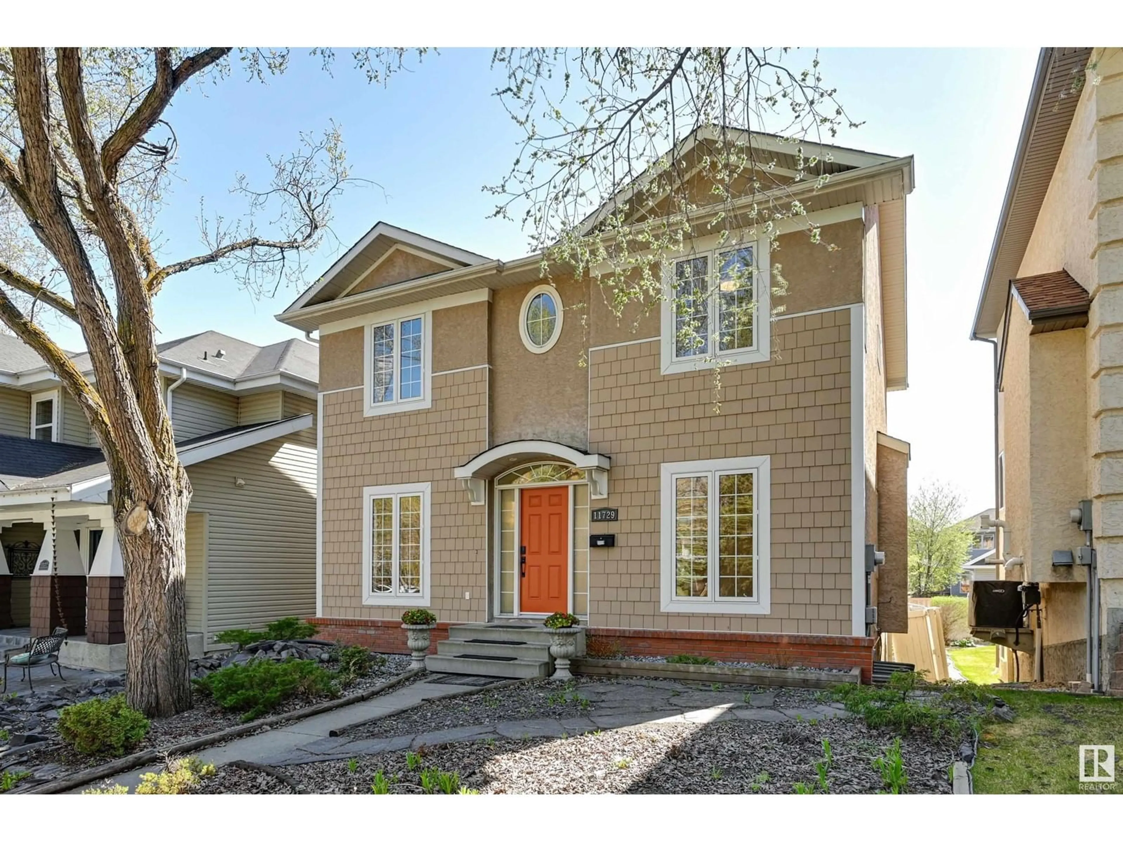 Home with brick exterior material, street for 11729 71A AV, Edmonton Alberta T6G2W5