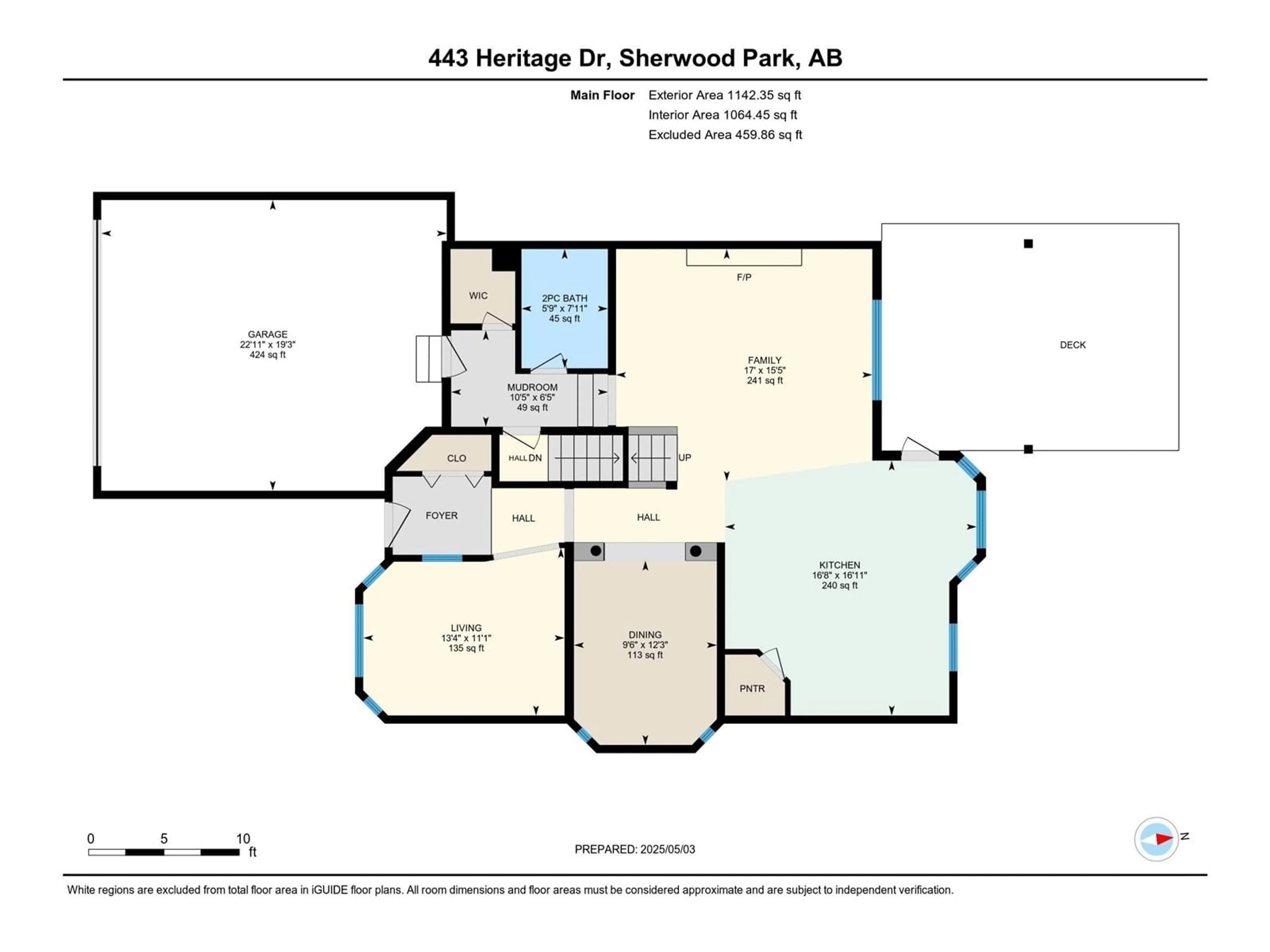 Floor plan for 443 HERITAGE DR, Sherwood Park Alberta T8A6A4