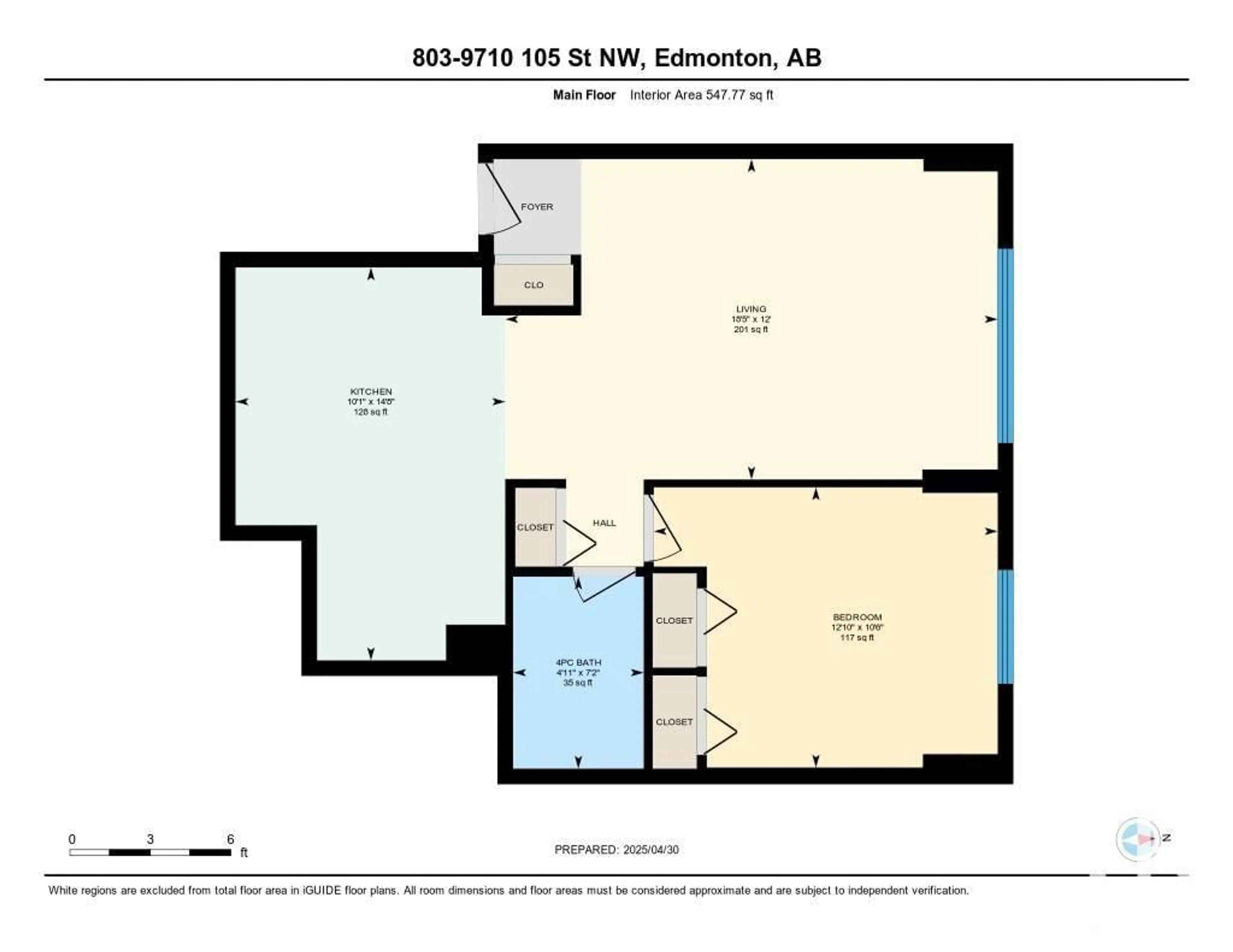 Floor plan for #803 - 9710 105 ST, Edmonton Alberta T5K1A4