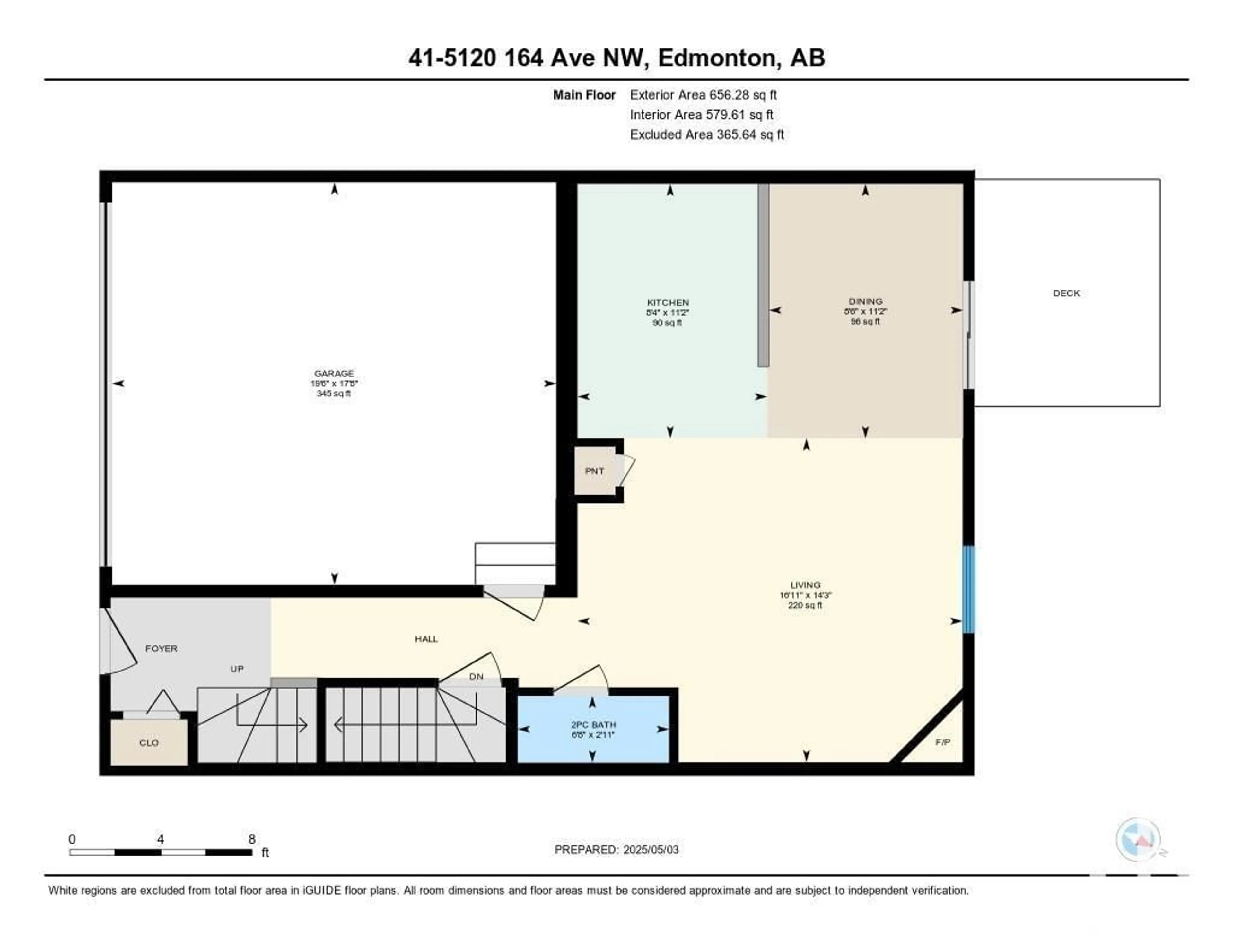 Floor plan for #41 - 5120 164 AV, Edmonton Alberta T5Y0L7