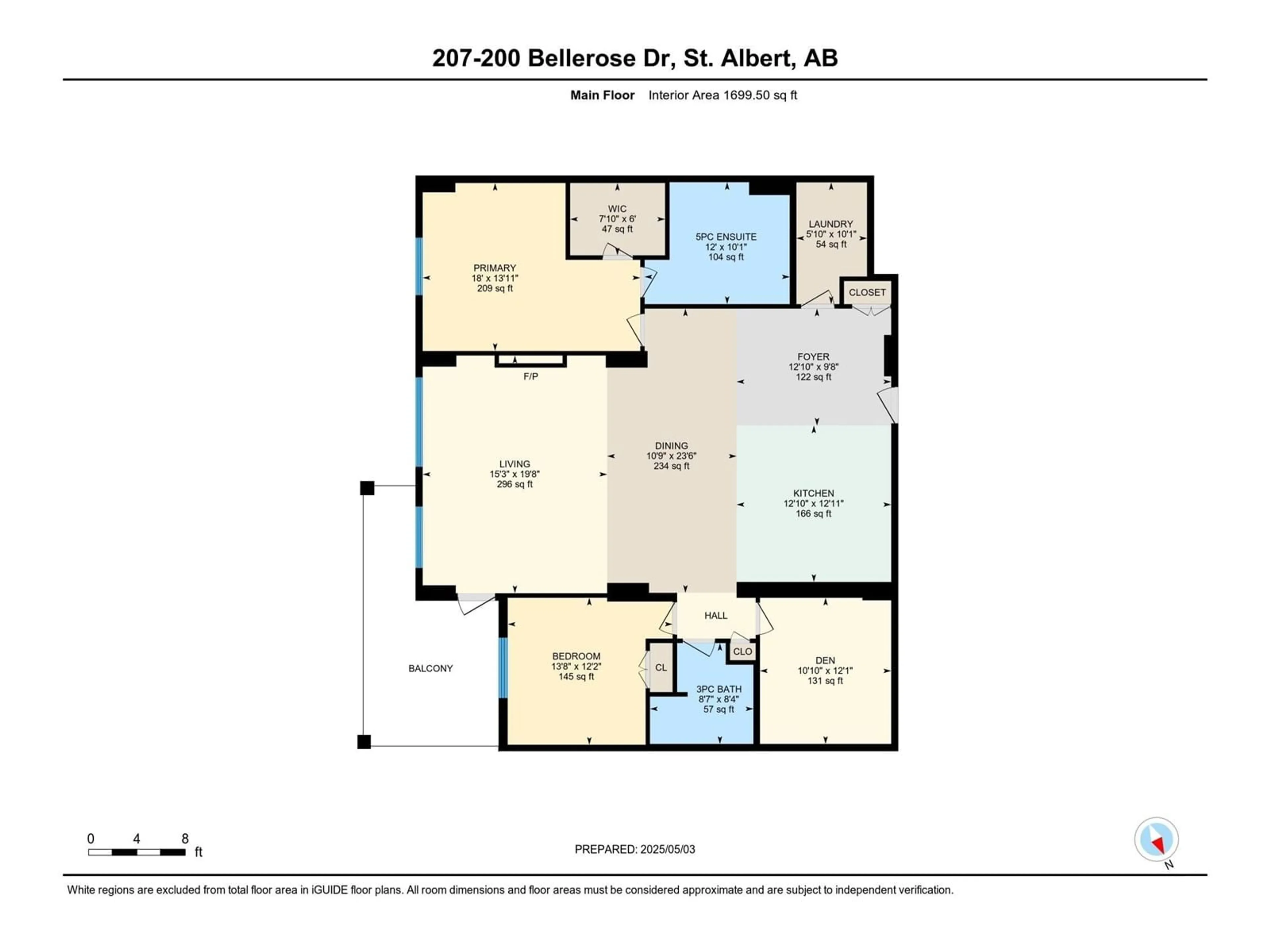 Floor plan for 200 - 207 BELLEROSE DR, St. Albert Alberta T8N7P7
