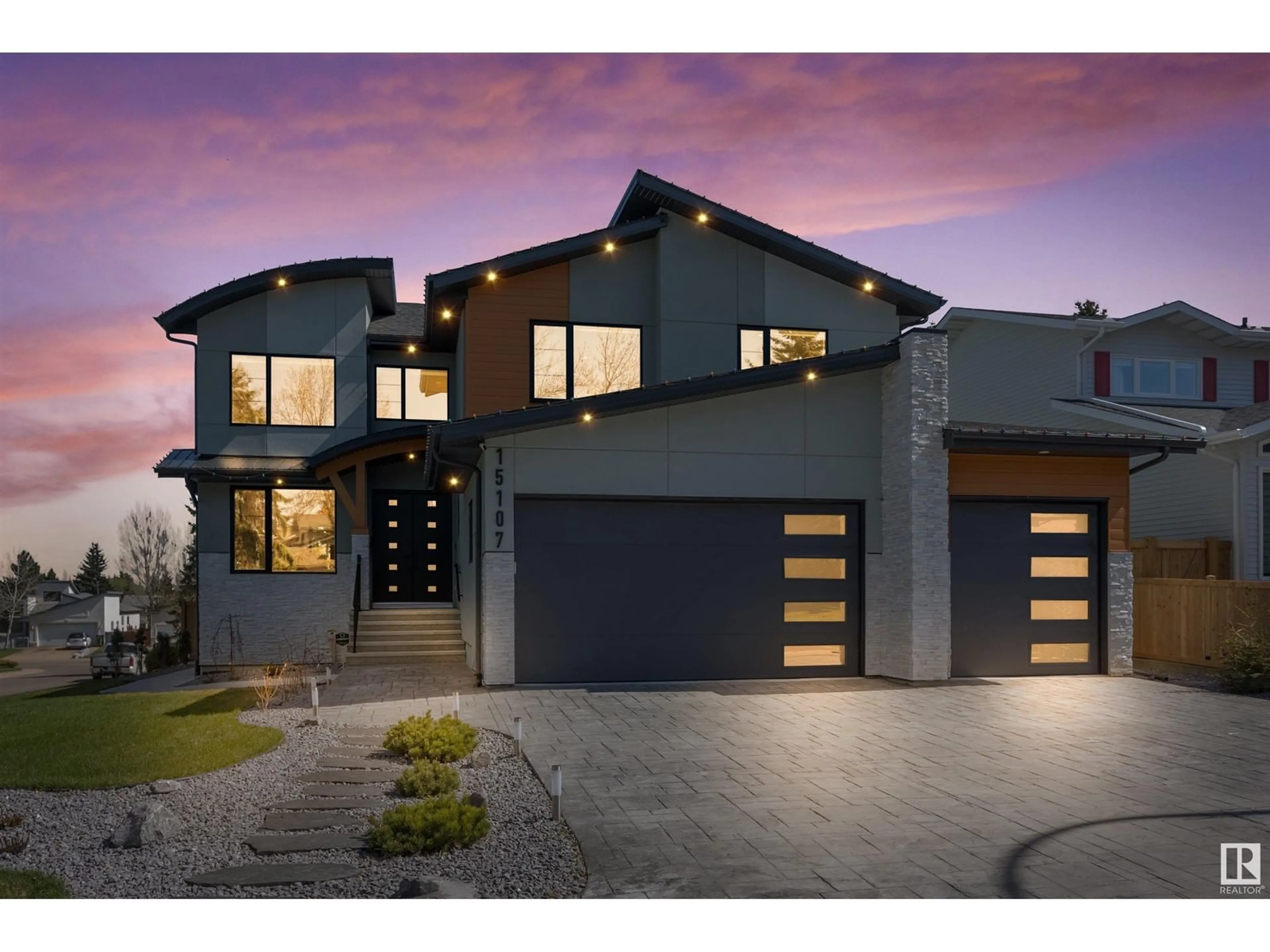 Home with brick exterior material, street for 15107 42 AV, Edmonton Alberta T6H5P6