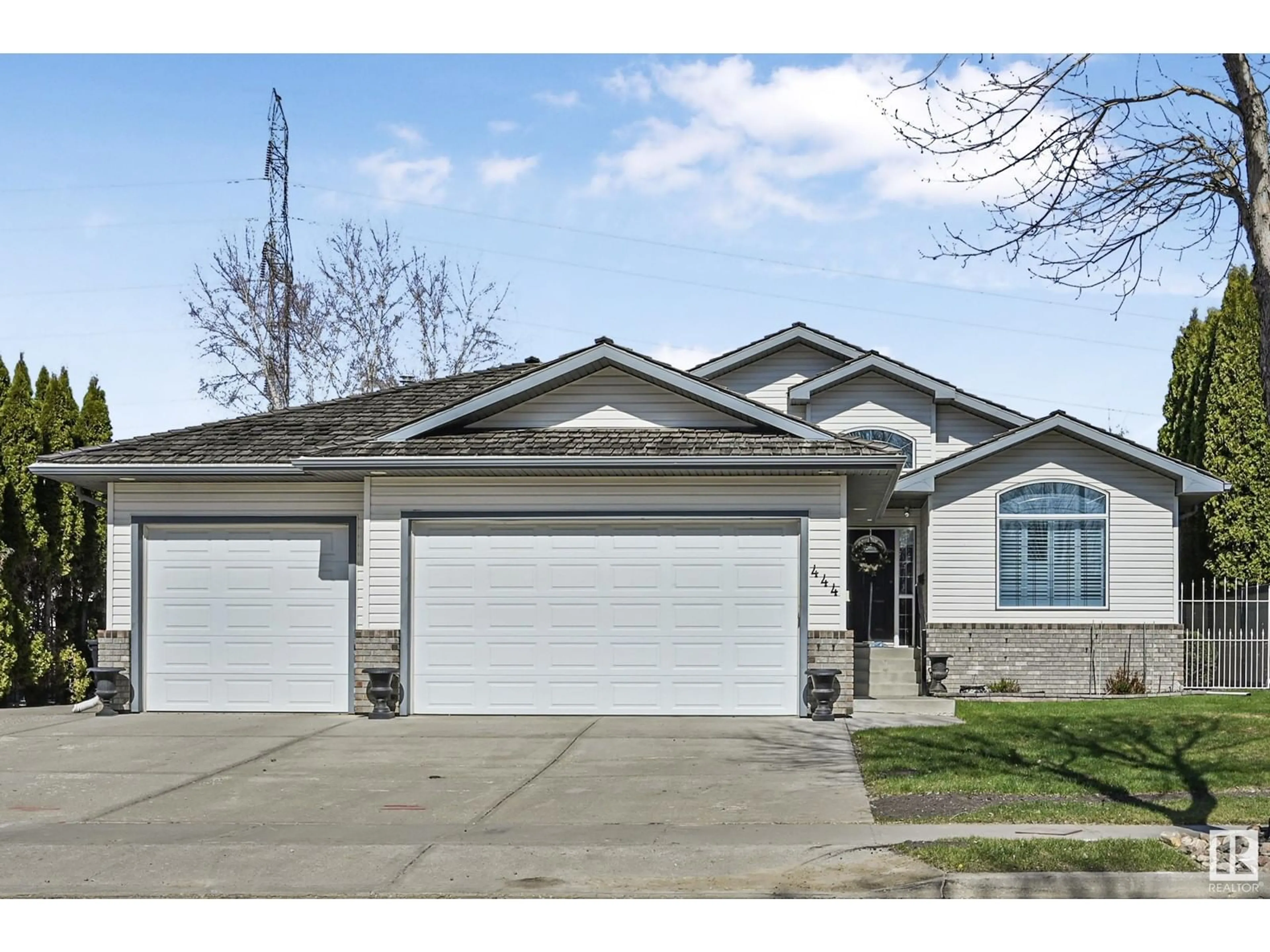 Home with vinyl exterior material, street for 444 RIVERPARK DR, Fort Saskatchewan Alberta T8L4J7