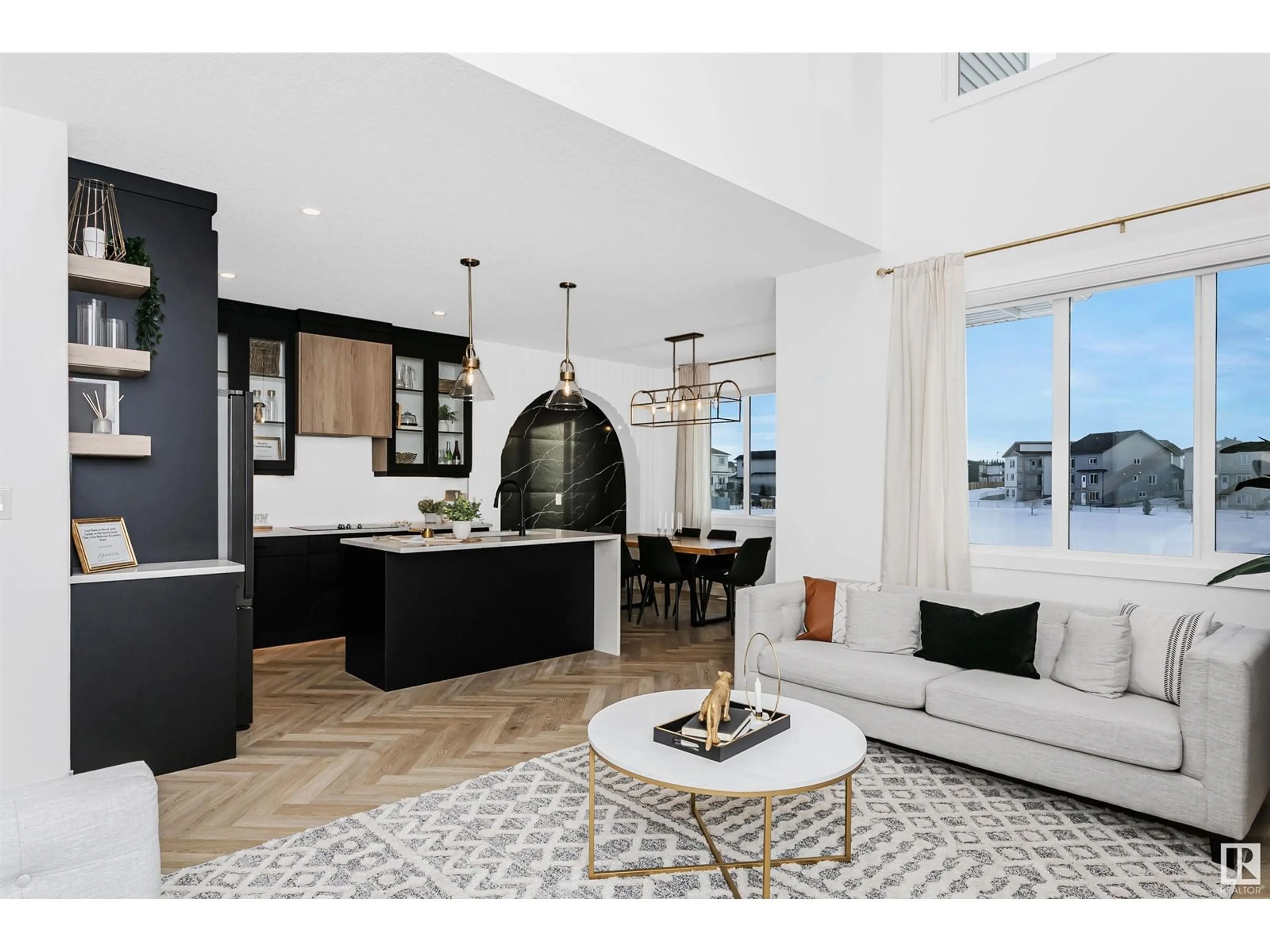 Open concept kitchen, ceramic/tile floor for 4114 67 ST, Beaumont Alberta T4X3E9