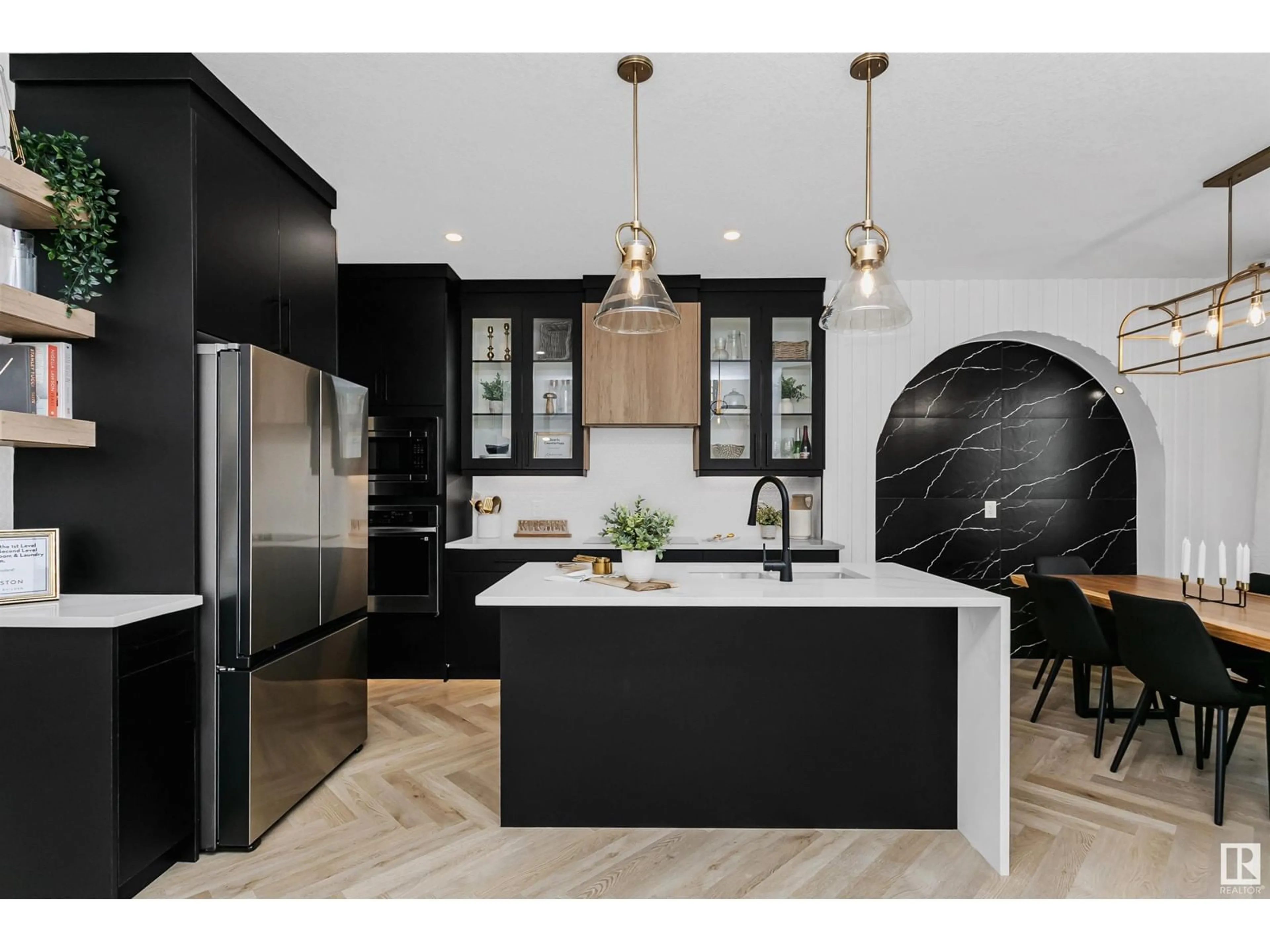 Contemporary kitchen, ceramic/tile floor for 4114 67 ST, Beaumont Alberta T4X3E9