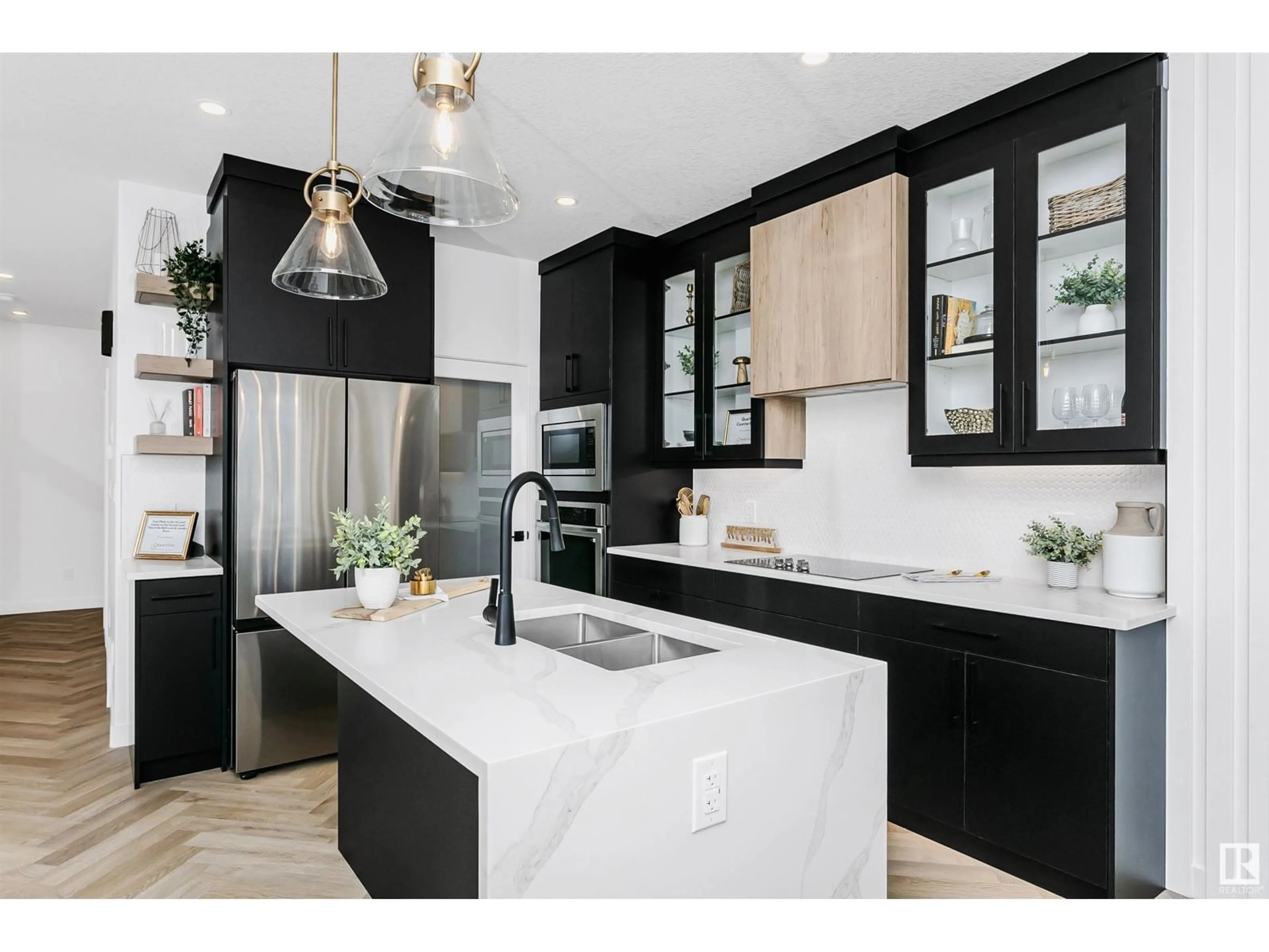 Contemporary kitchen, ceramic/tile floor for 4114 67 ST, Beaumont Alberta T4X3E9