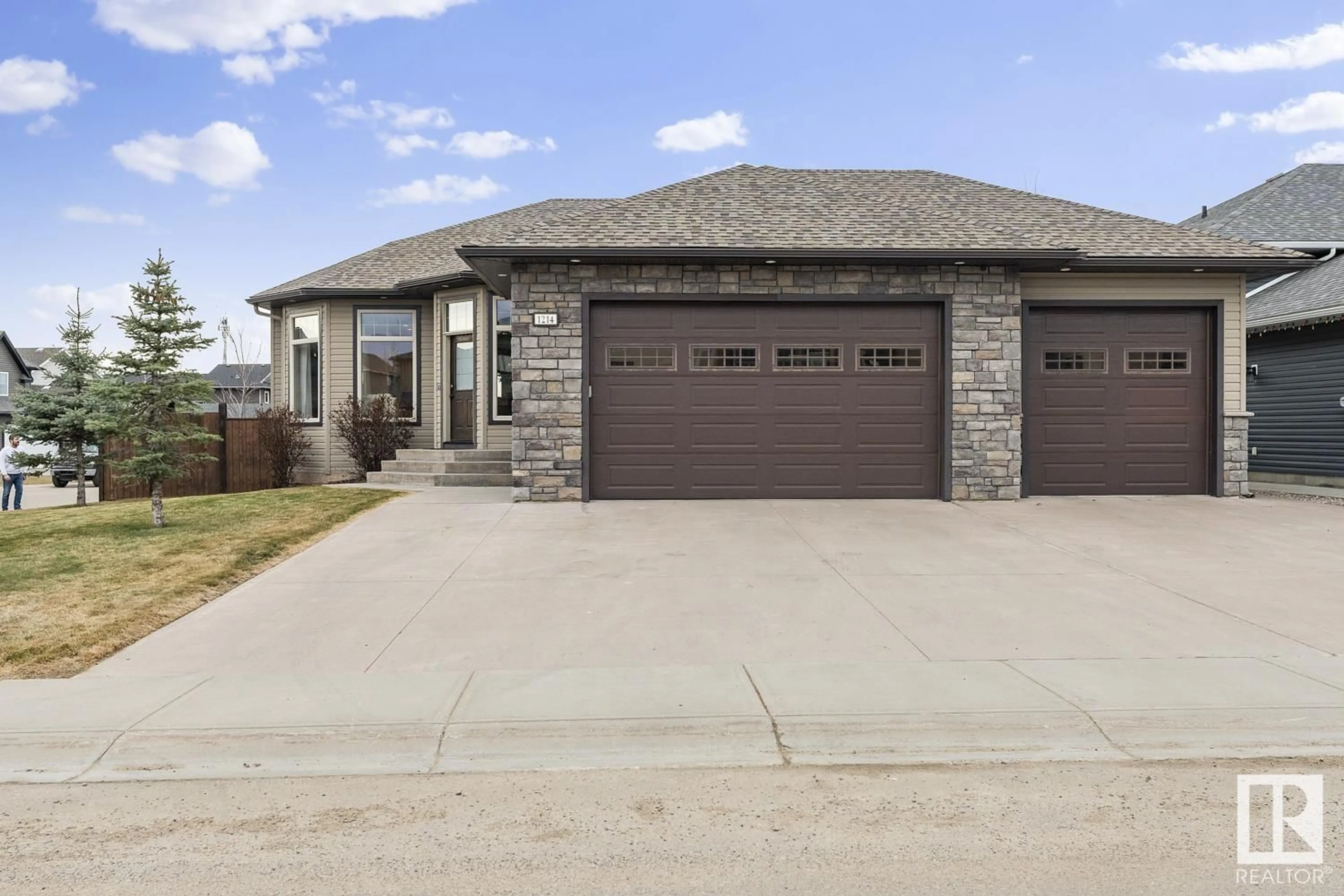 Home with brick exterior material, street for 1214 18 AV, Cold Lake Alberta T9M0G4