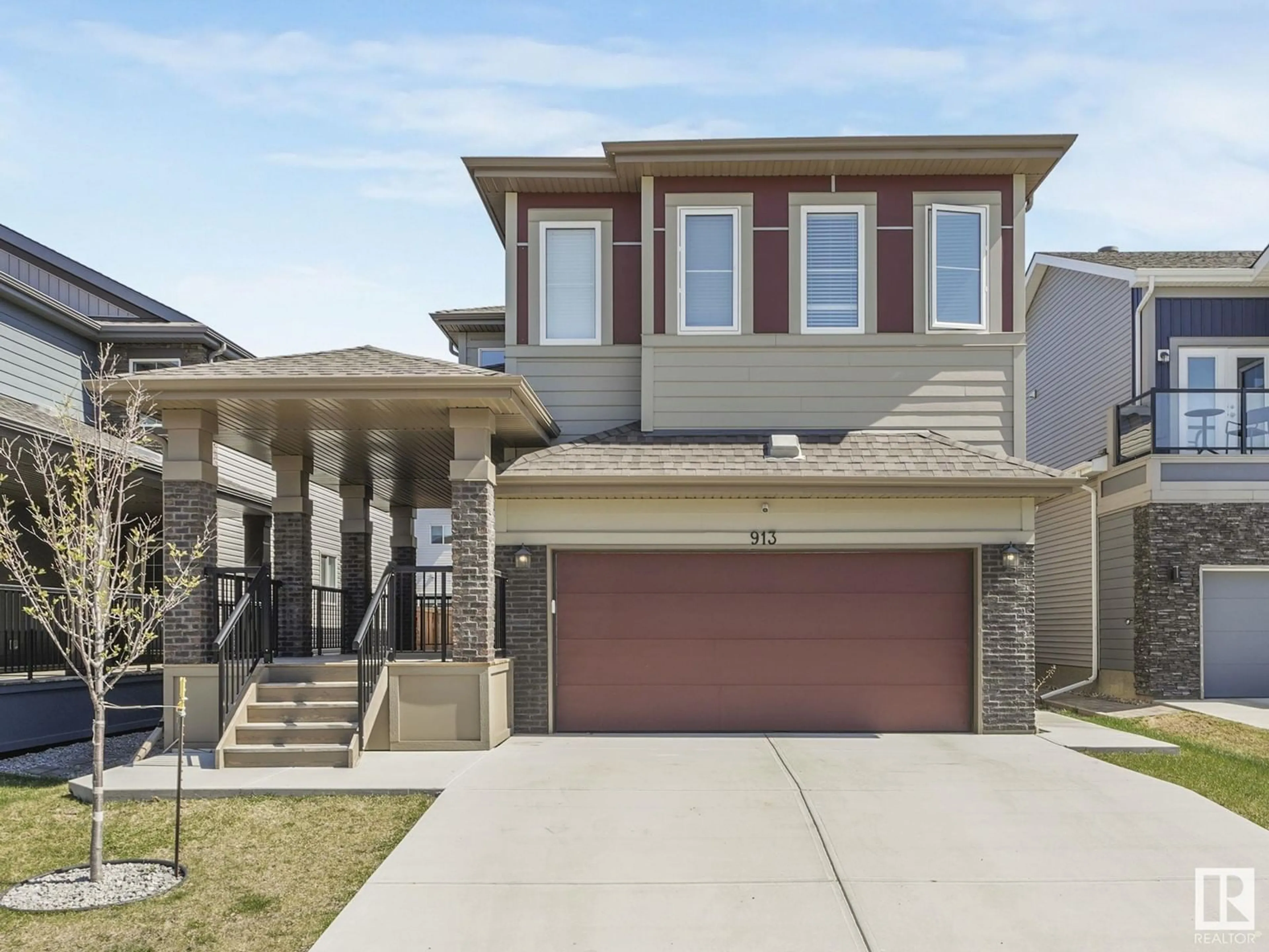 Home with brick exterior material, street for SW - 913 173A ST, Edmonton Alberta T6W3V3