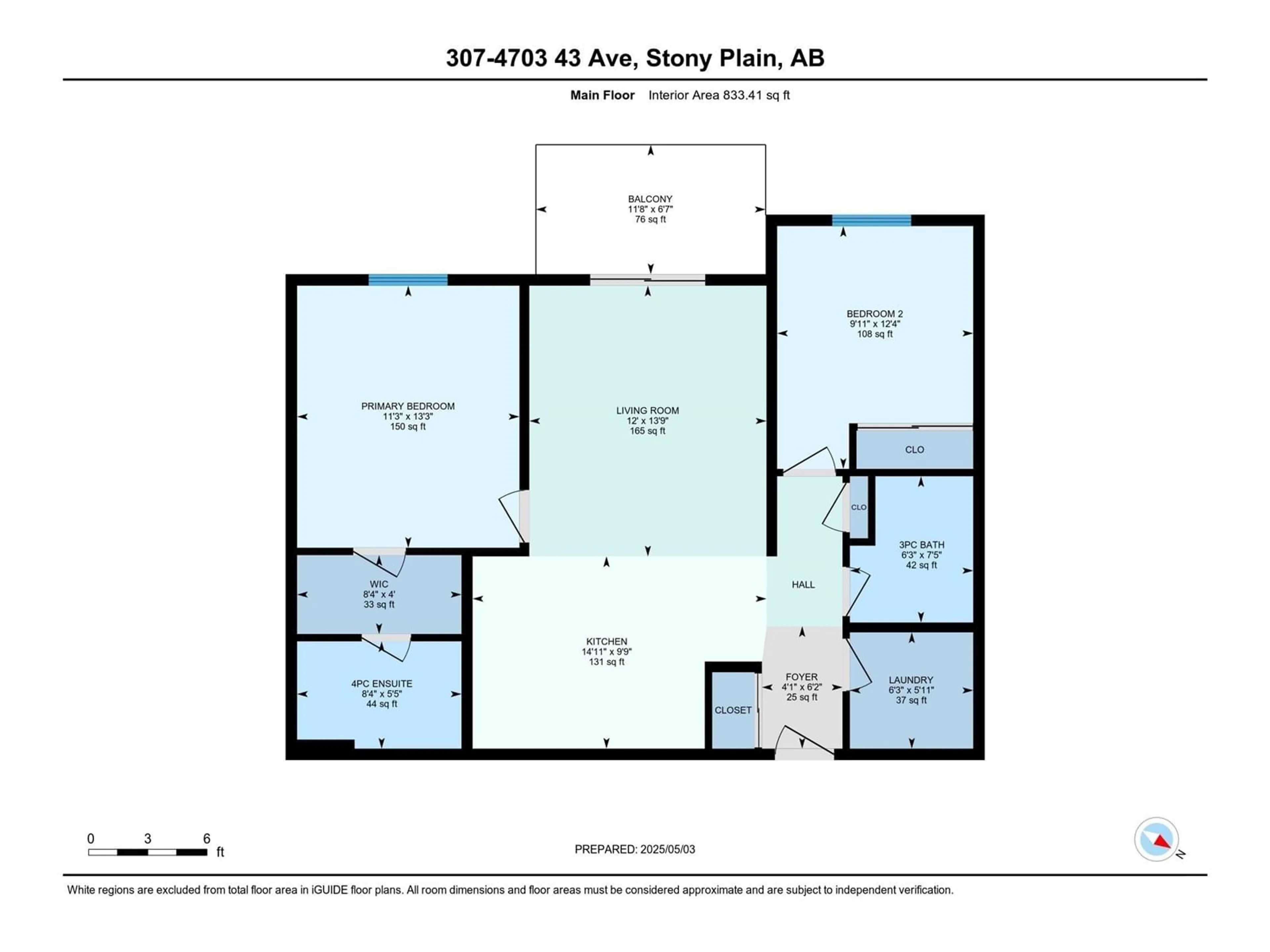 Floor plan for 307 - 4703 43 AV, Stony Plain Alberta T7Z2S7