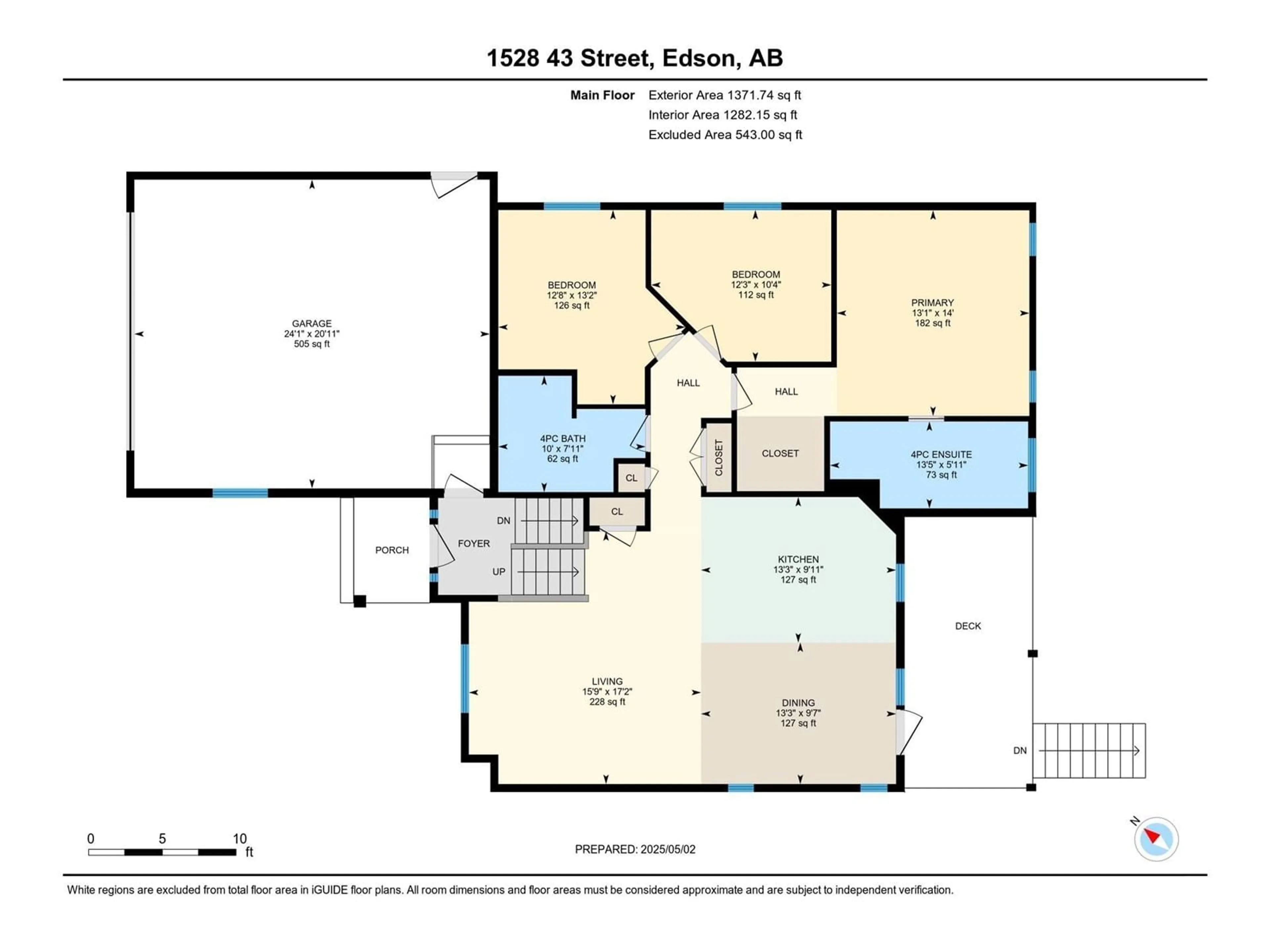Floor plan for 1528 43 ST, Edson Alberta T7E0A5