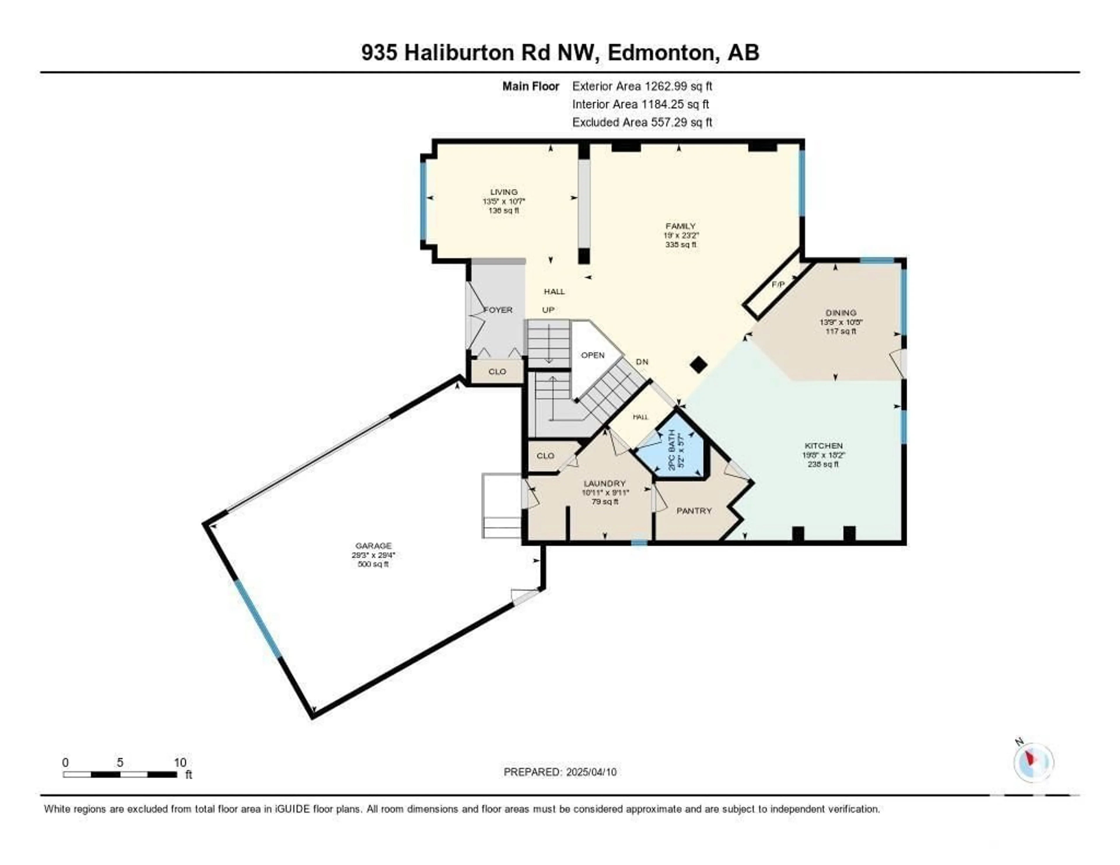 Floor plan for 935 HALIBURTON RD, Edmonton Alberta T6R2Z6