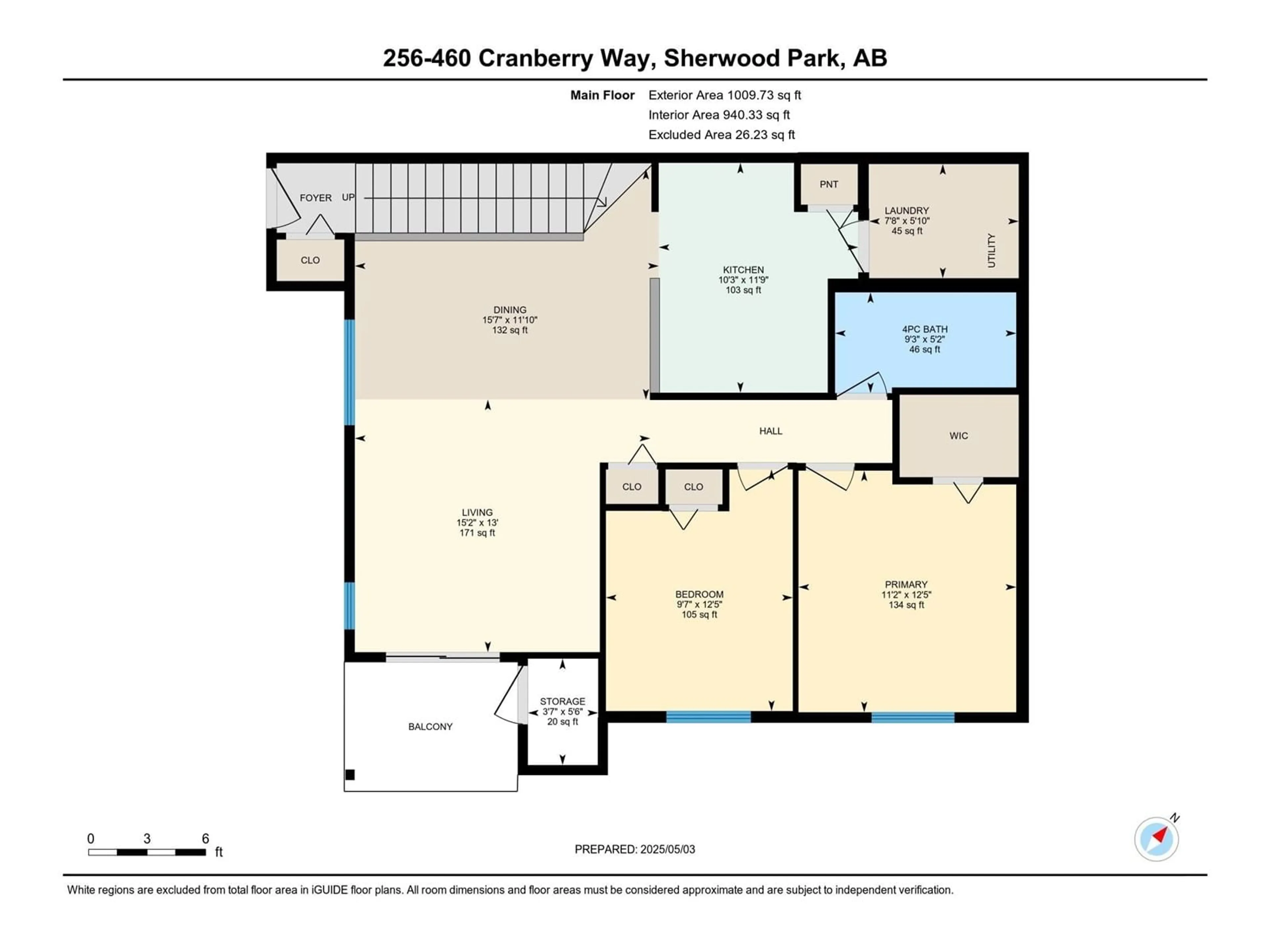 Floor plan for 460 - 256 CRANBERRY WY, Sherwood Park Alberta T8H2R3