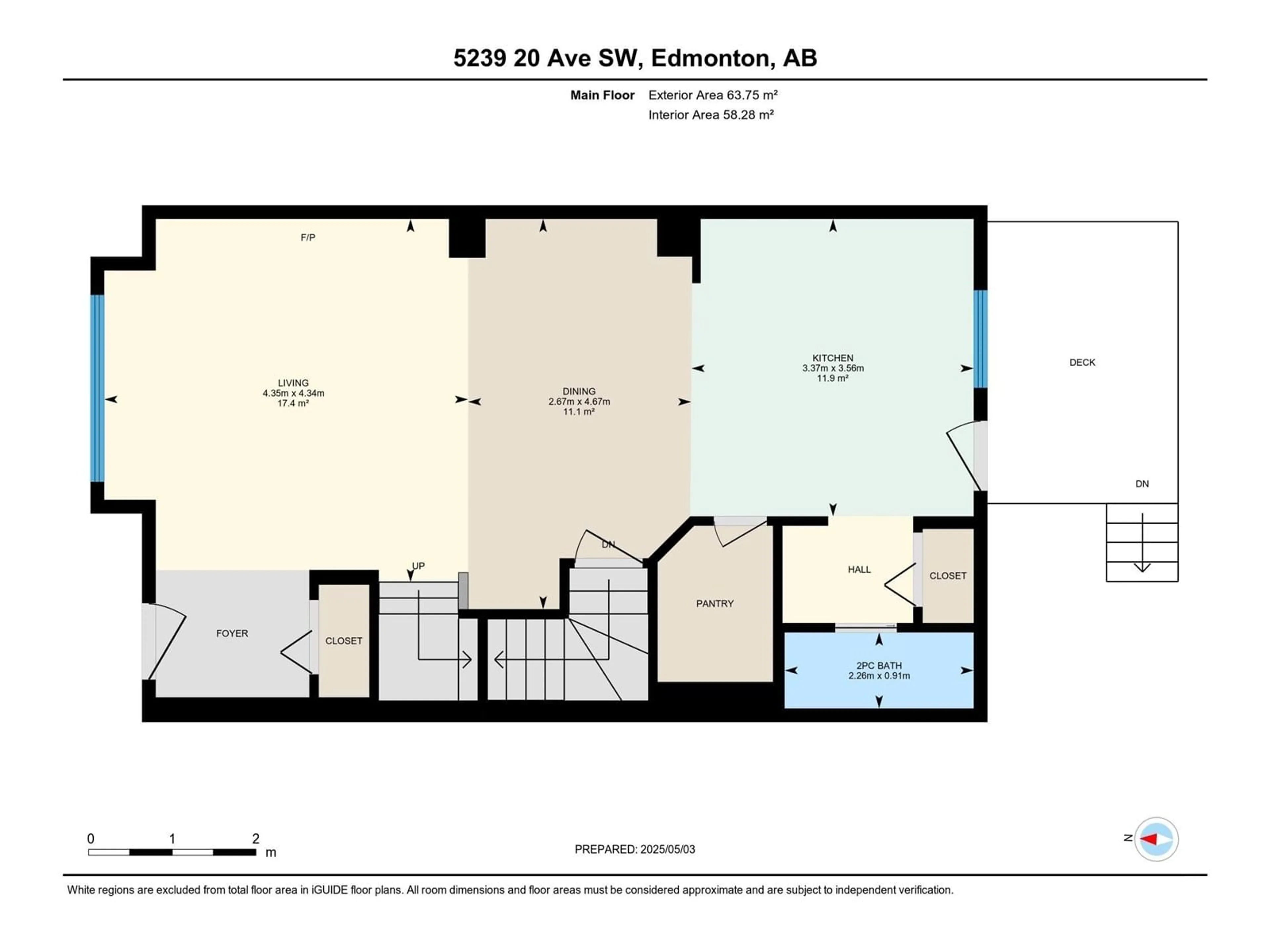 Floor plan for SW - 5239 20 AV, Edmonton Alberta T6X1V5