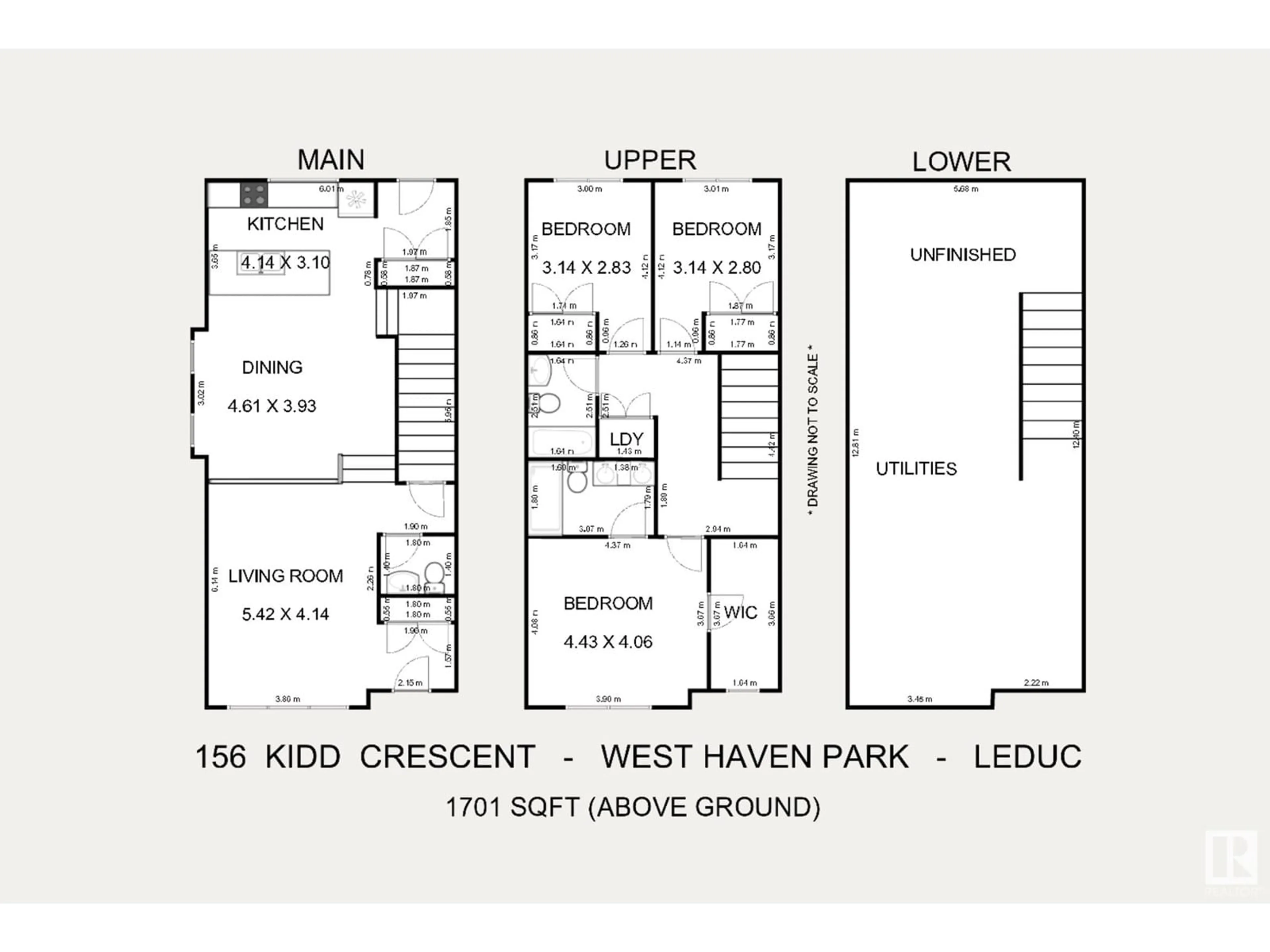 Floor plan for 156 KIDD CR, Leduc Alberta T9E1N6