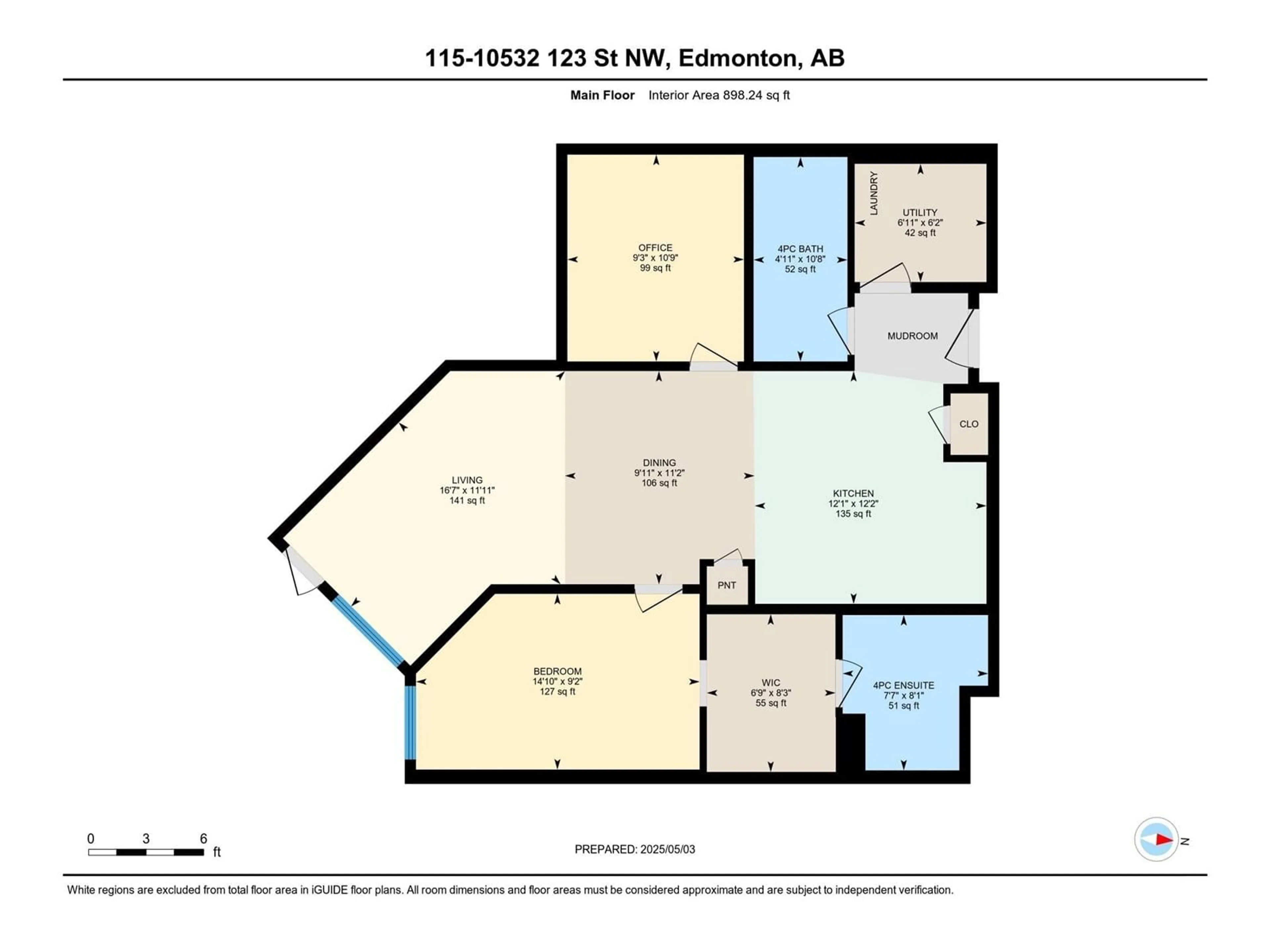 Floor plan for #115 - 10523 123 ST, Edmonton Alberta T5N1N9