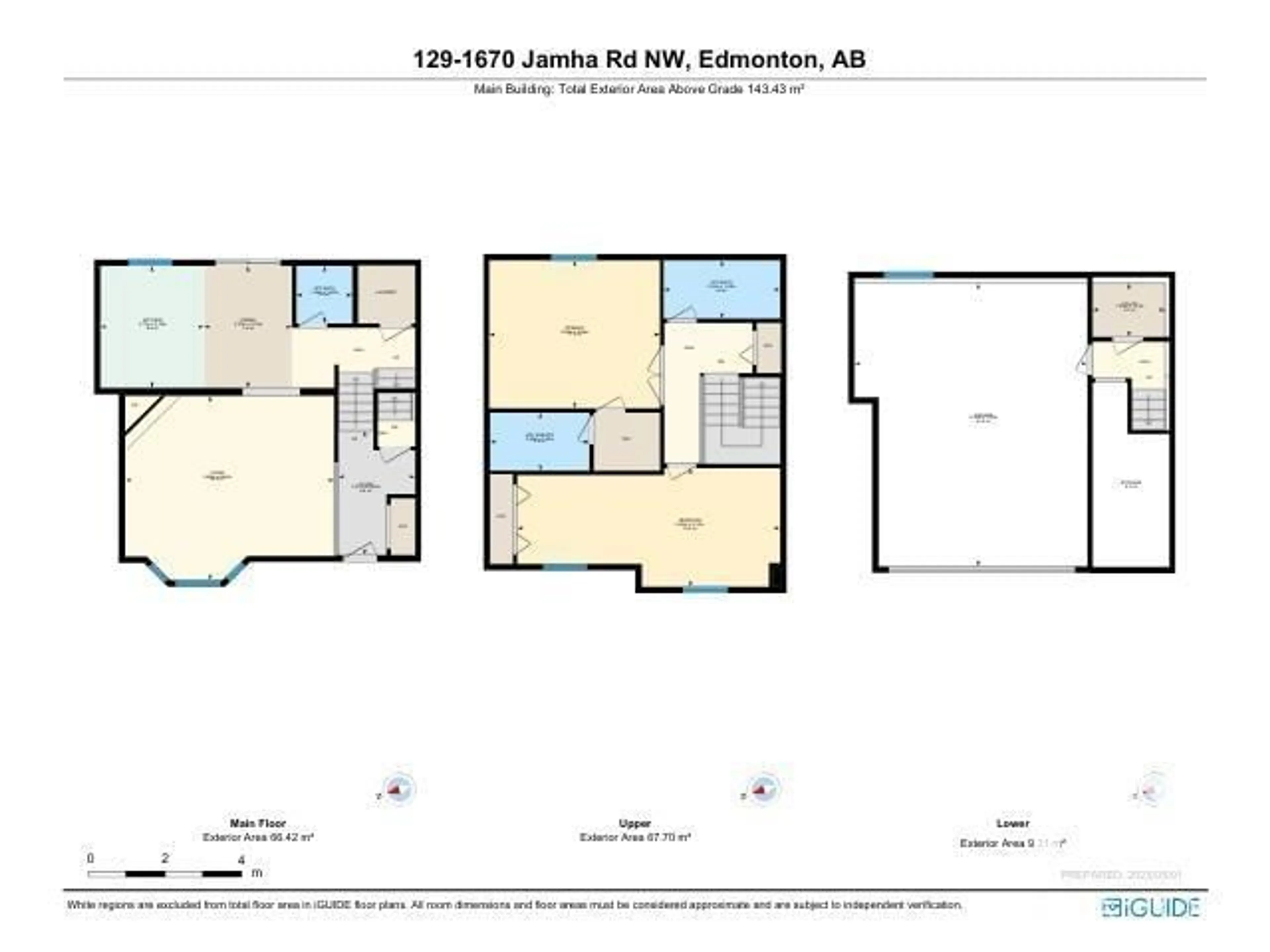 Floor plan for #129 - 1670 JAMHA RD, Edmonton Alberta T6L7B3