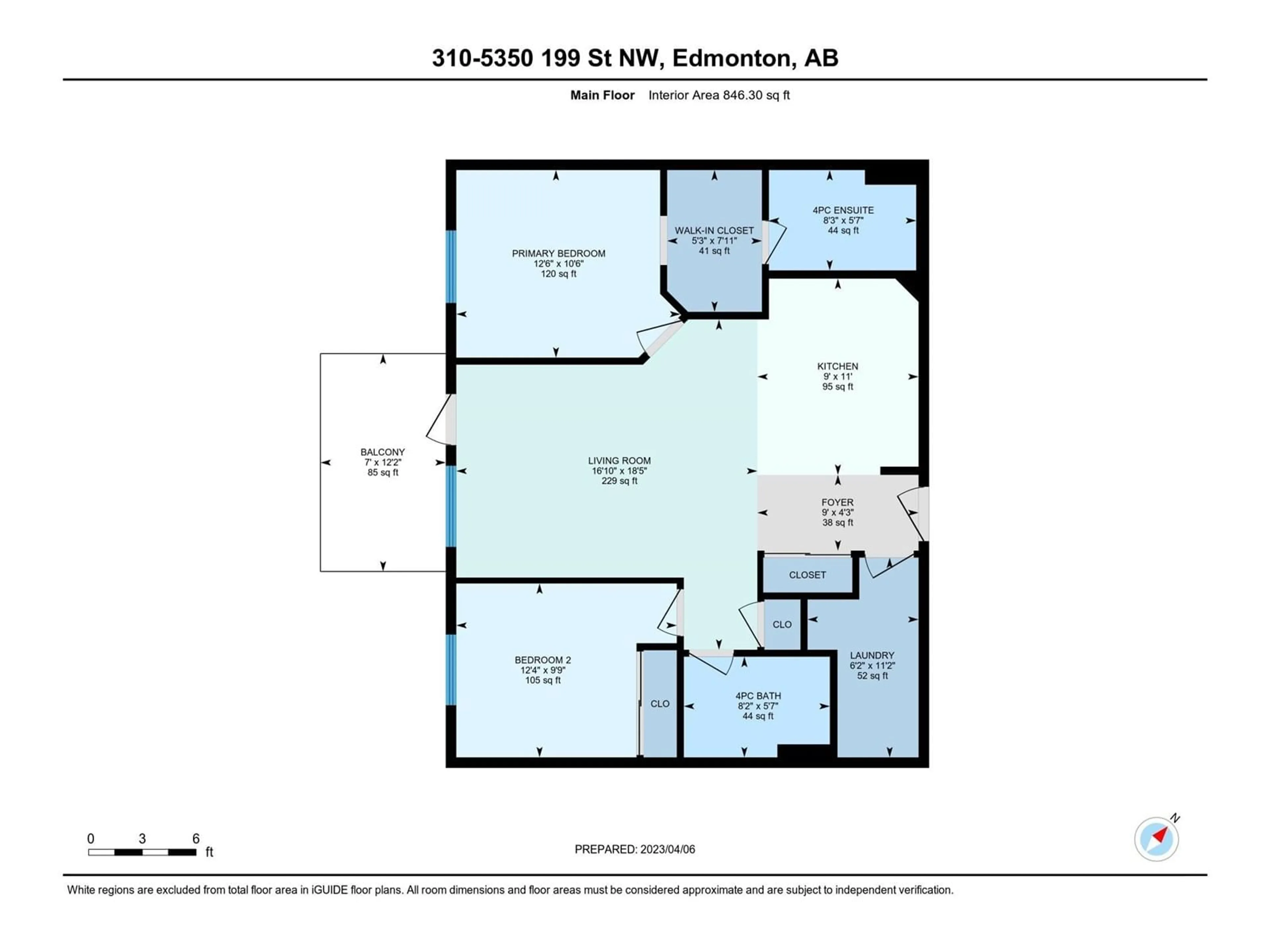 Floor plan for #310 - 5350 199 ST, Edmonton Alberta T6M0A4